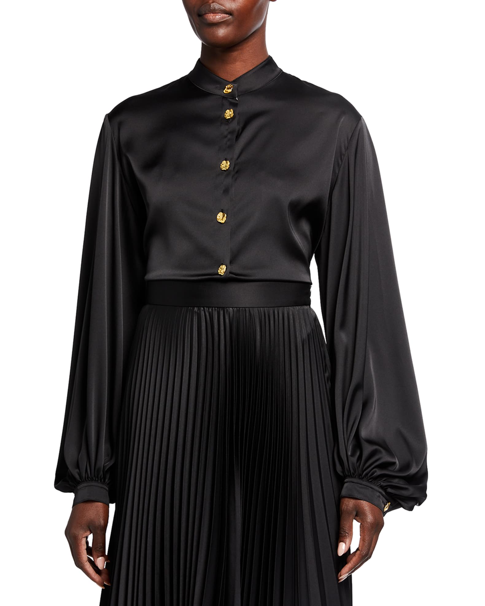Noggis Oversized Satin Blouse and Matching Items | Neiman Marcus