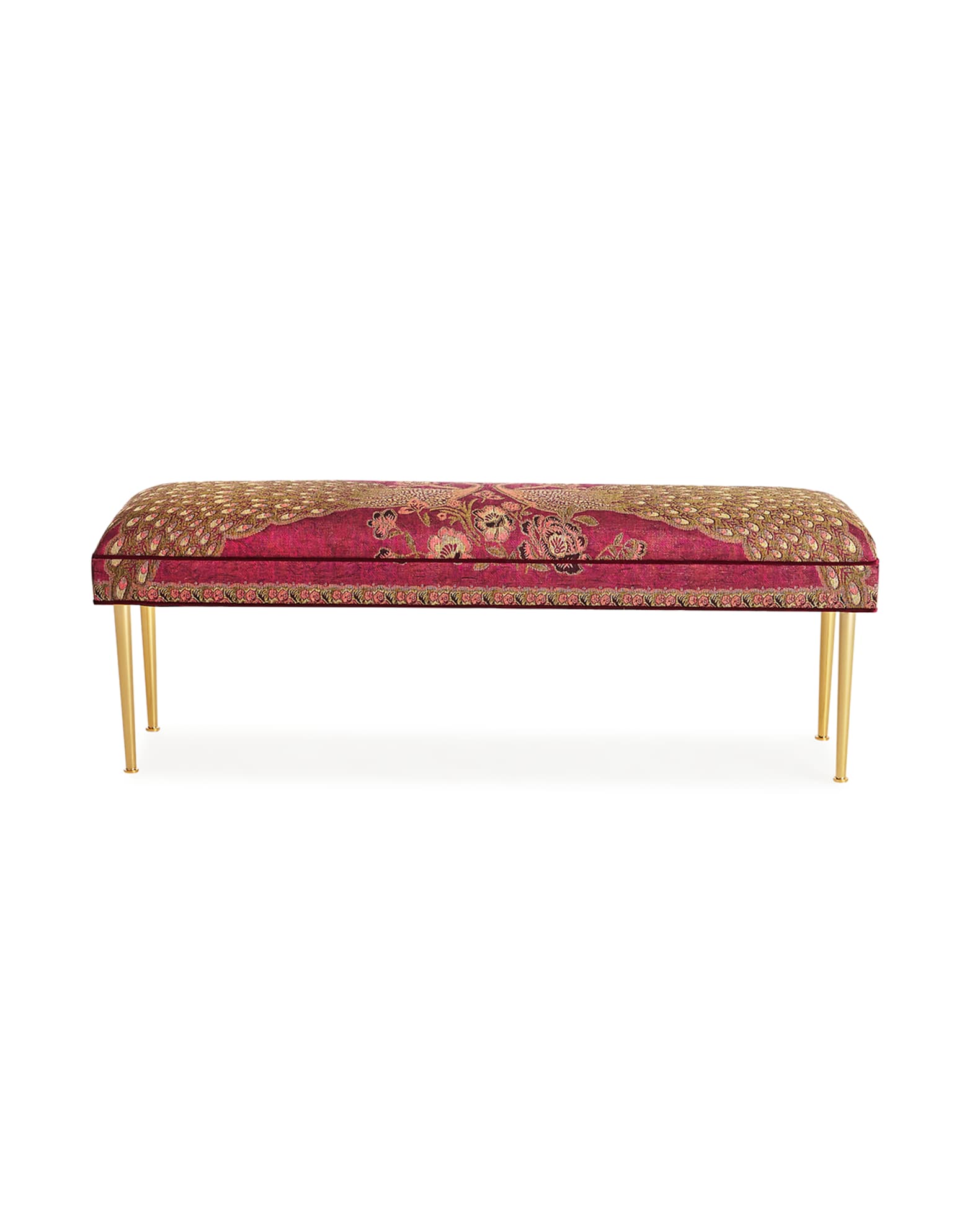 Fuchsia Peacock Bench, 50" 0