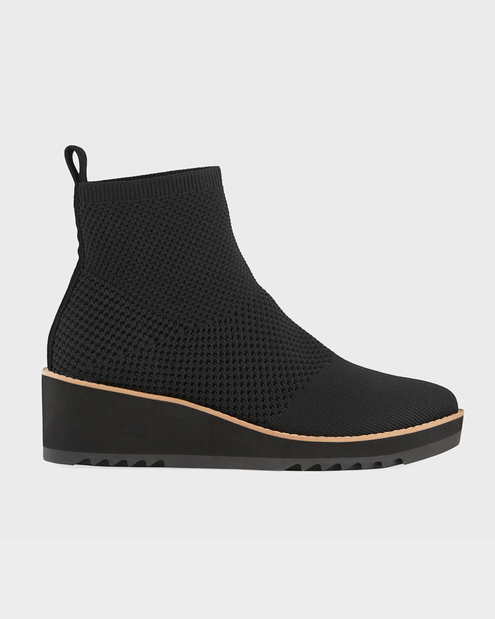 London Knit Wedge Booties 1
