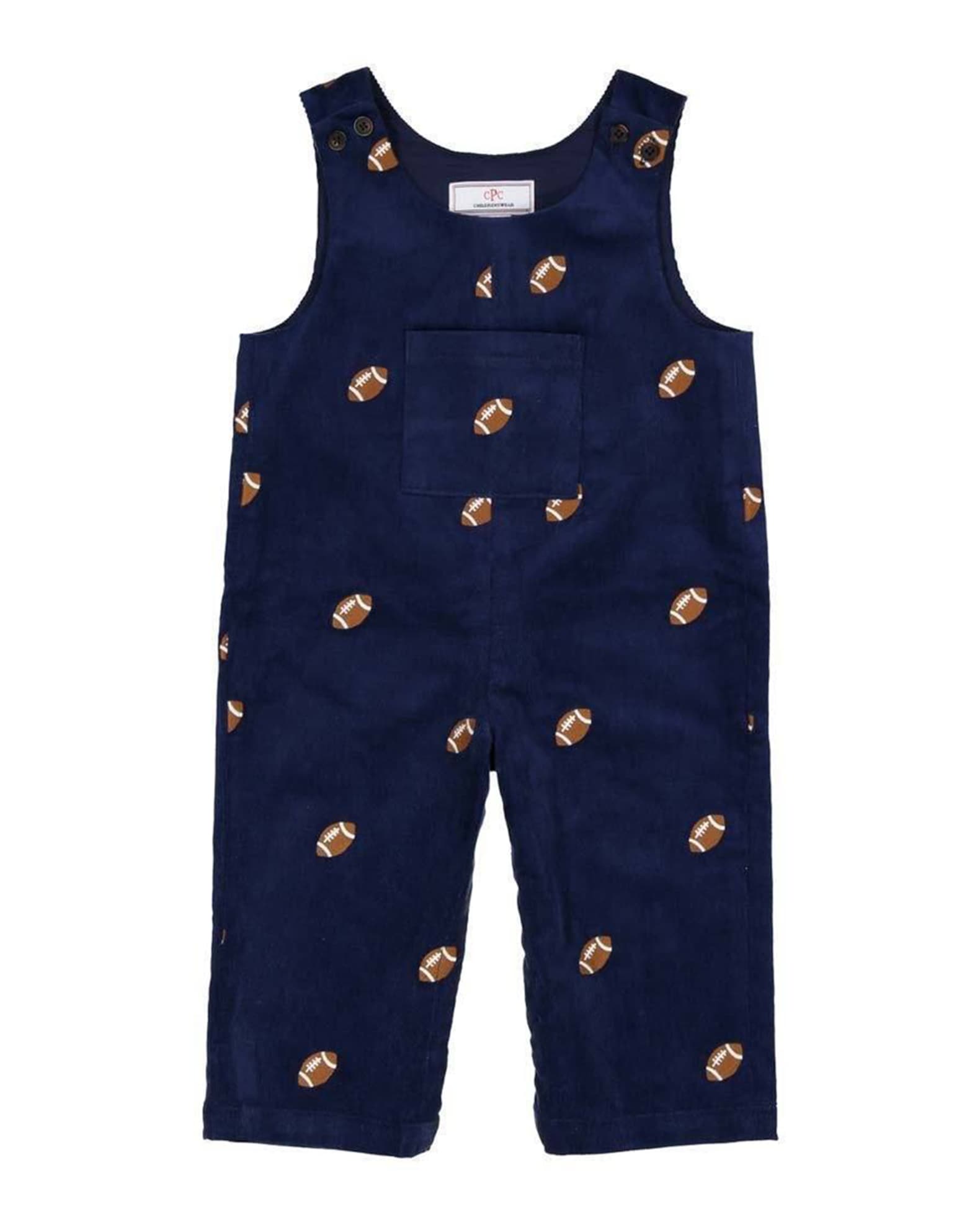 Classic Prep Childrenswear Boy's Tucker Embroidered Overalls, Size 3M3