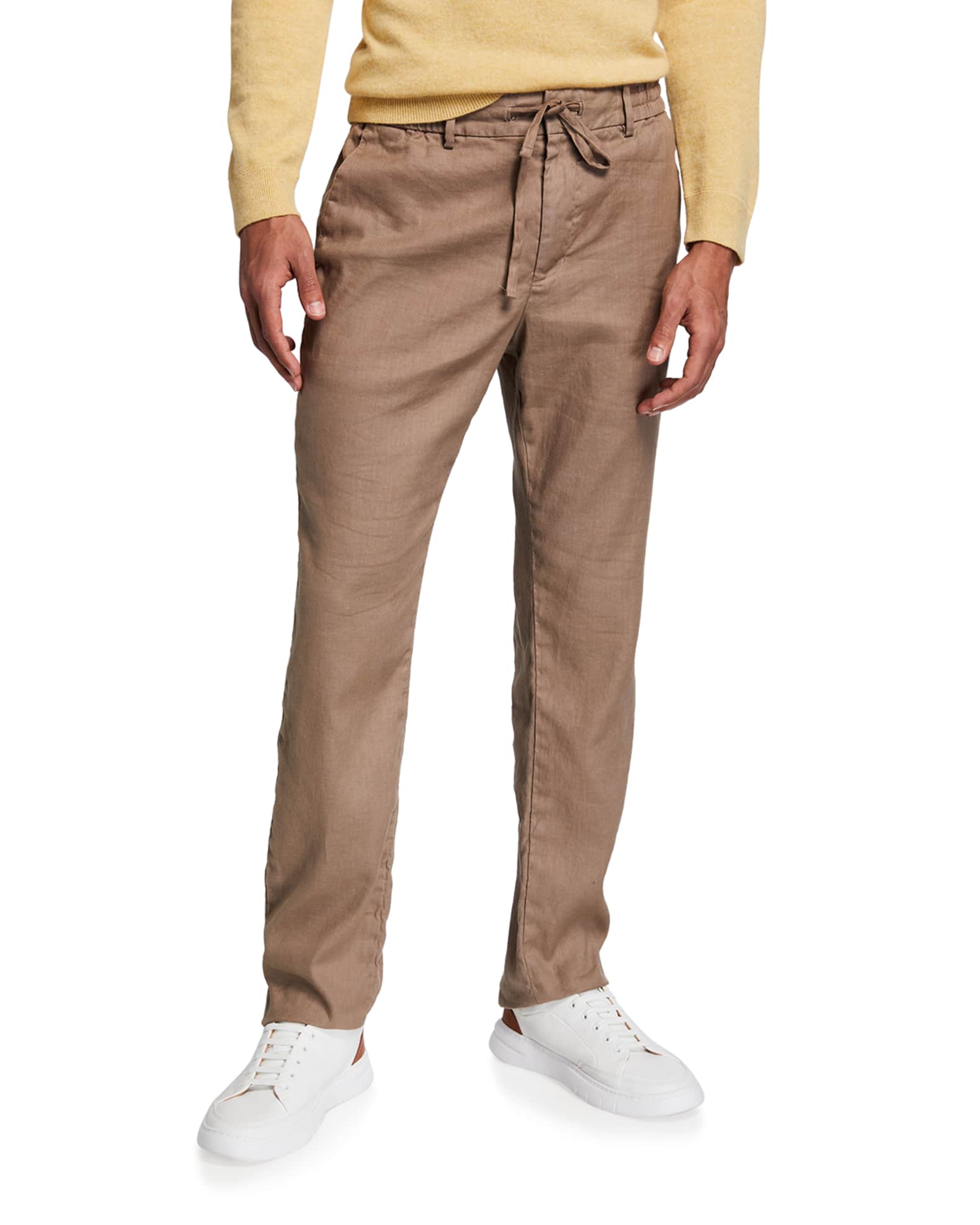 Vince Men's Linen-Blend Drawstring Pants | Neiman Marcus
