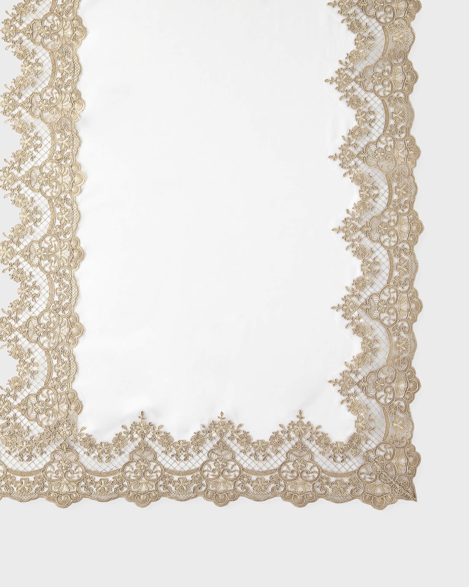 Antique Lace 72" x 126" Tablecloth & 12 Napkins 0