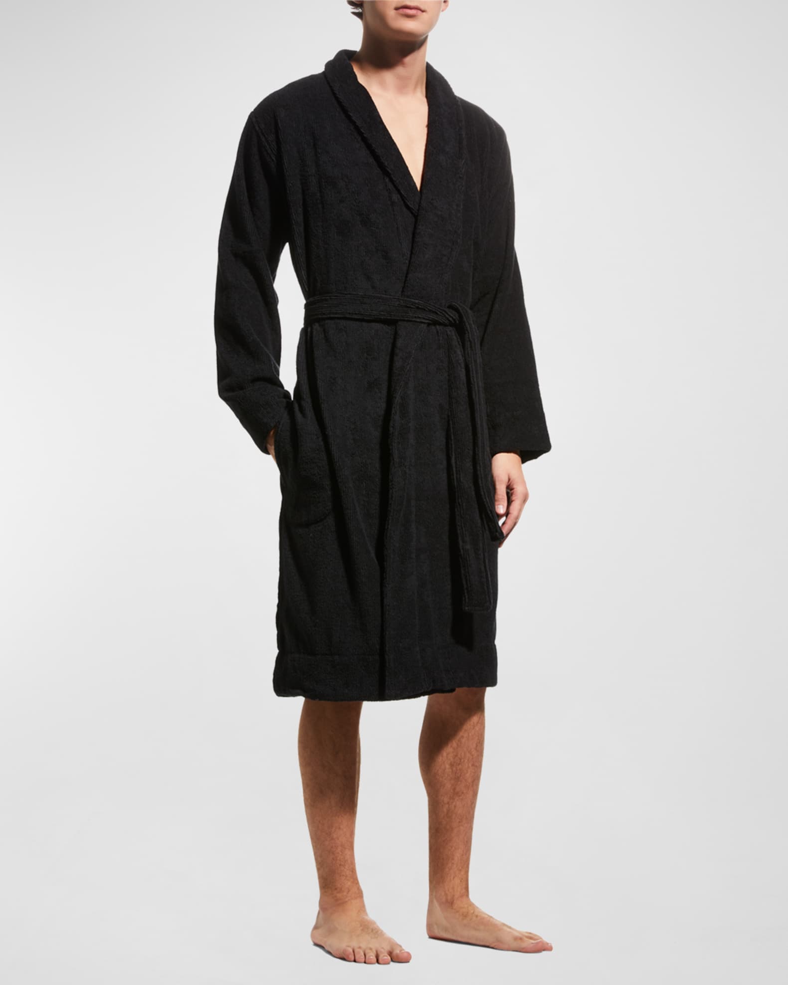 UGG Men's Turner Solid Cotton Robe | Neiman Marcus