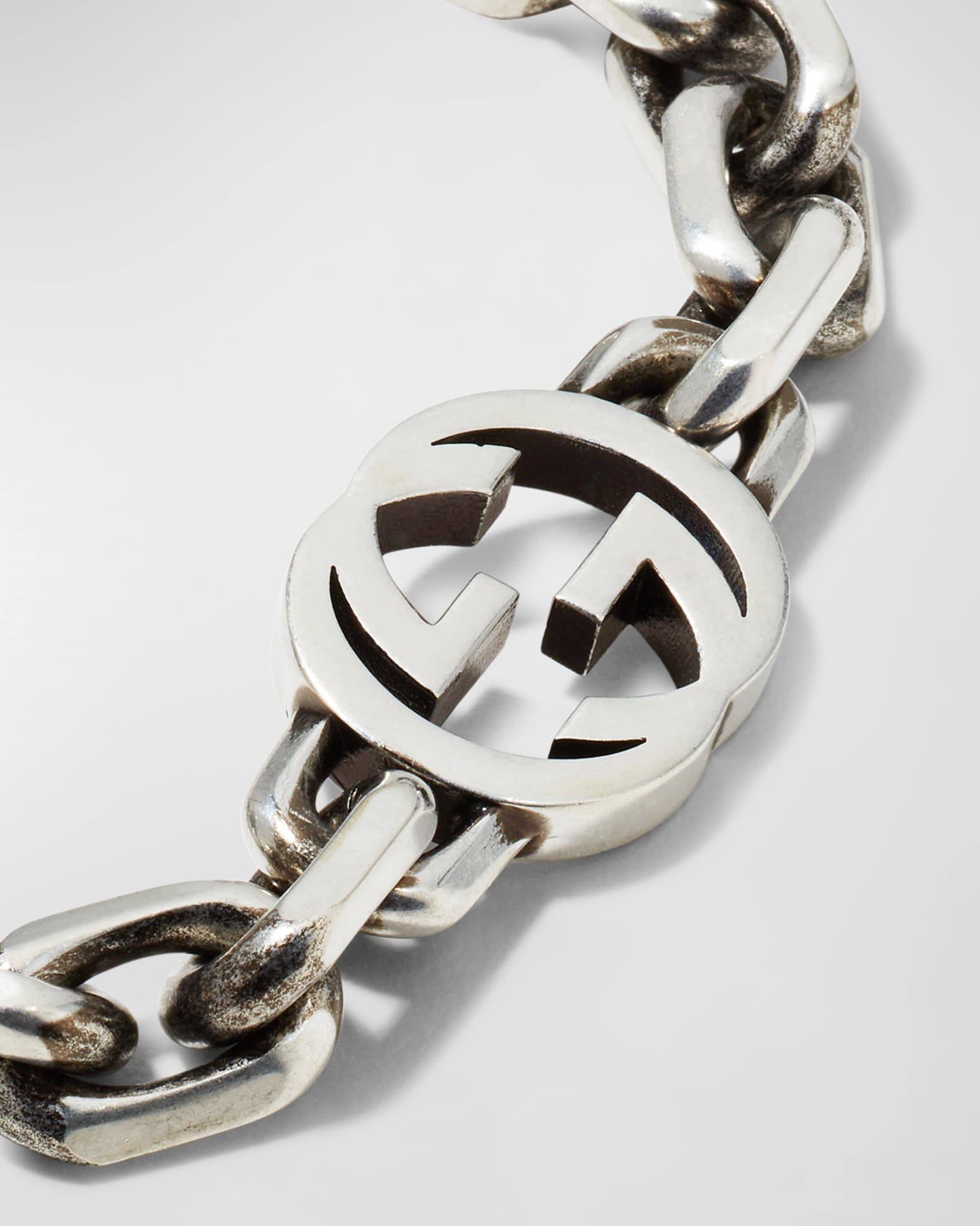 Gucci Silver Bracelet with Interlocking GG Charm –