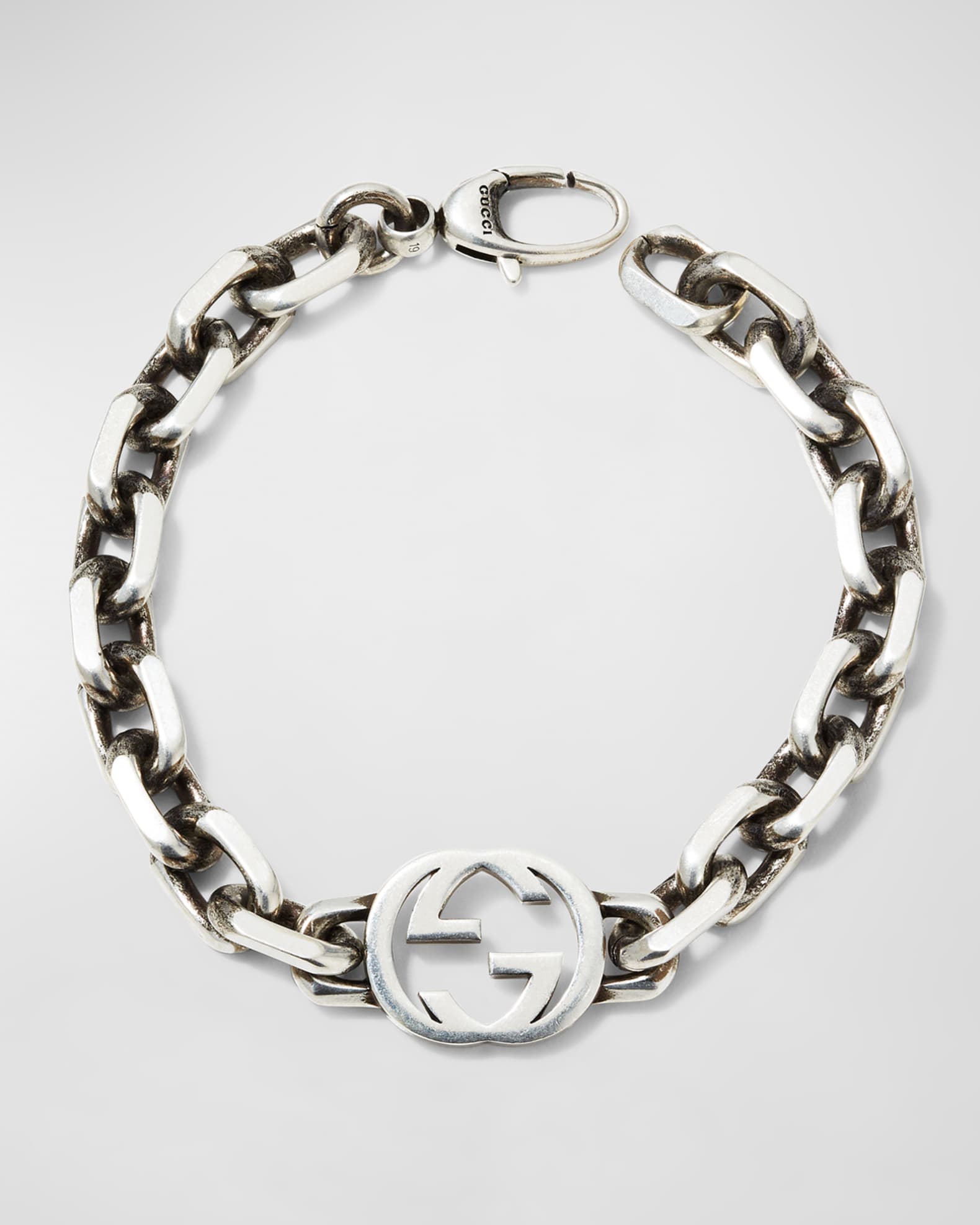 Gucci Sterling Silver and Enamel Chain Bracelet - Men - Silver Jewelry