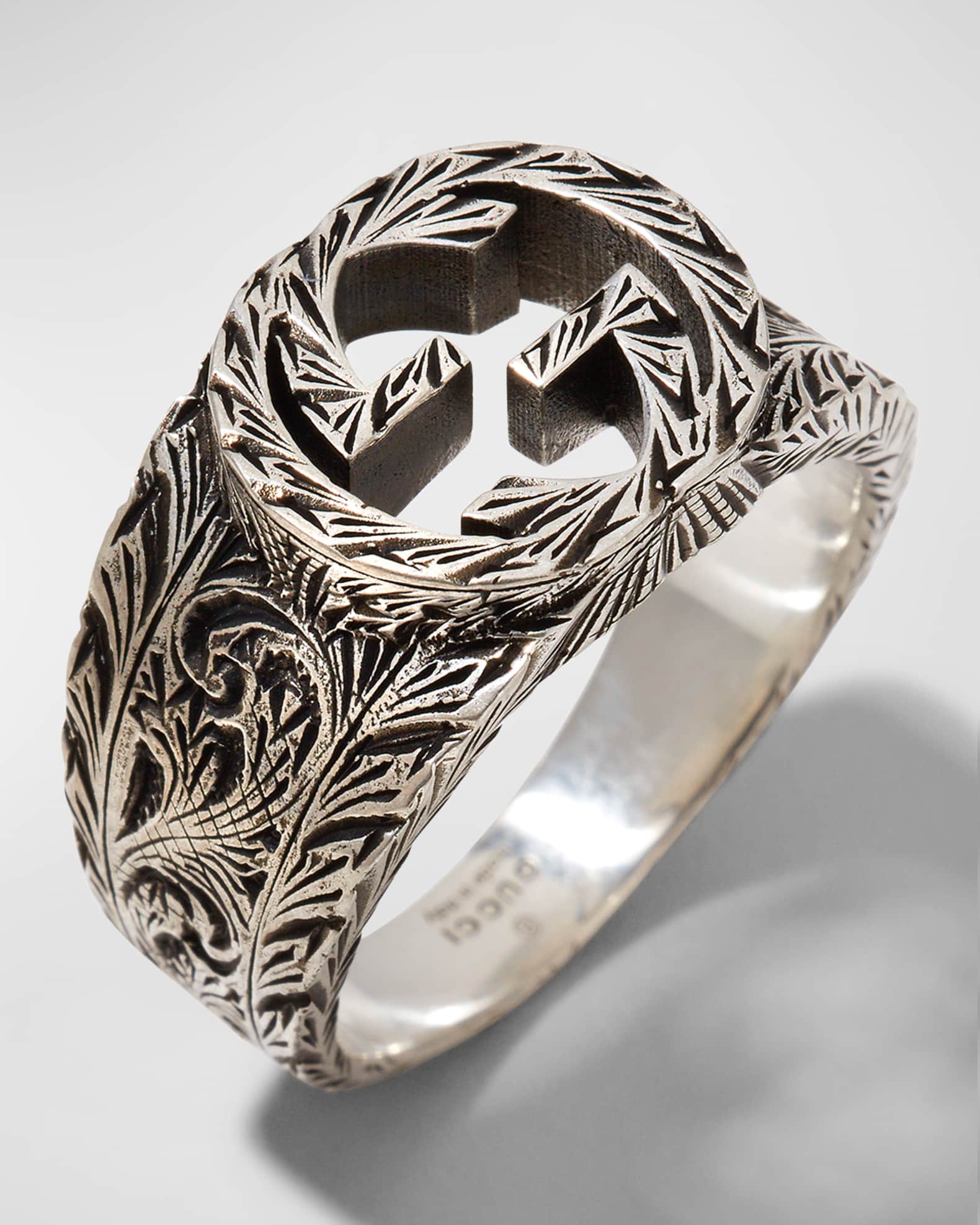 Mens gucci ring silver deals