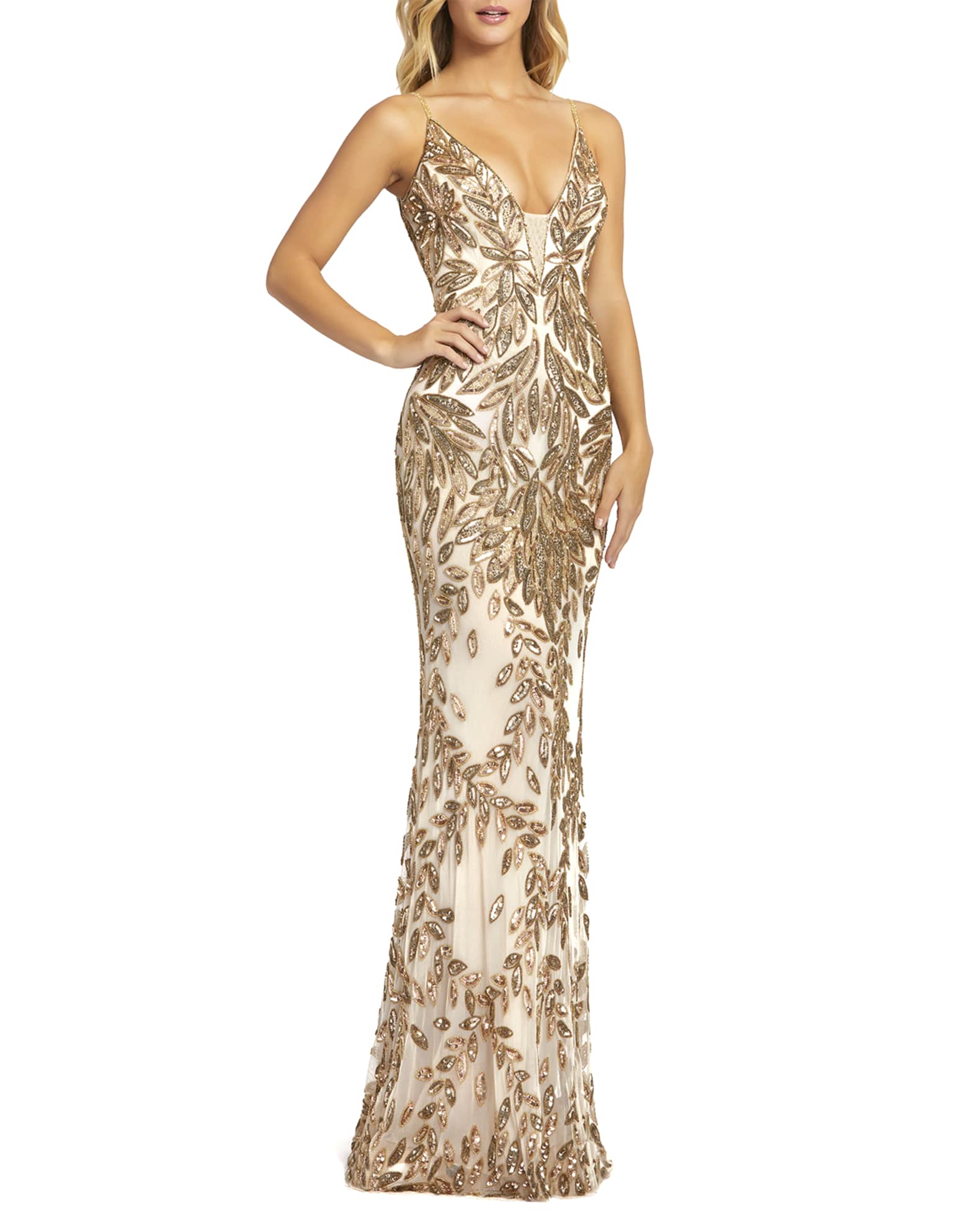 mac duggal sheath gown