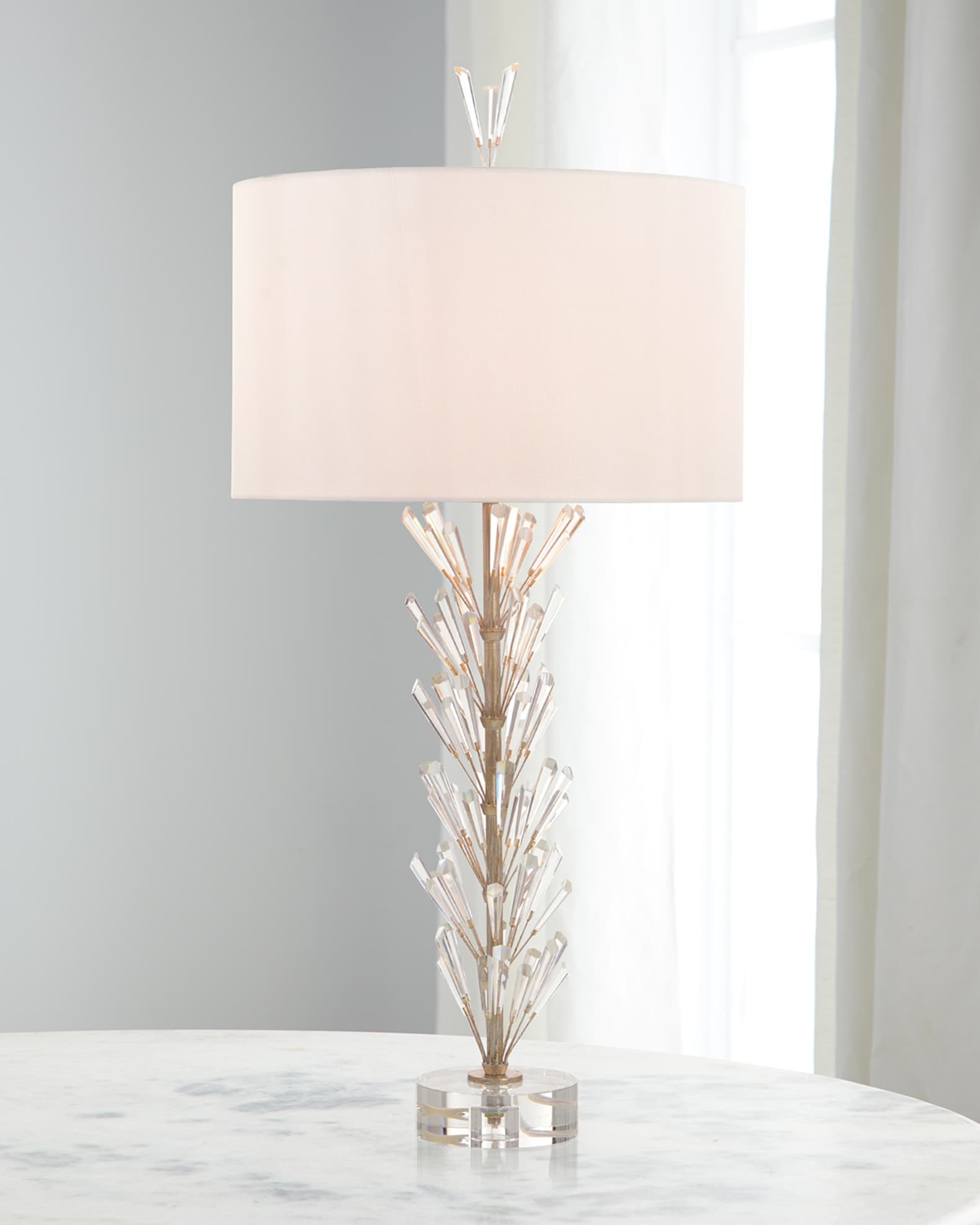 Kwadrant goedkeuren Ontwaken John-Richard Collection Luna Crystal Wand Table Lamp | Neiman Marcus