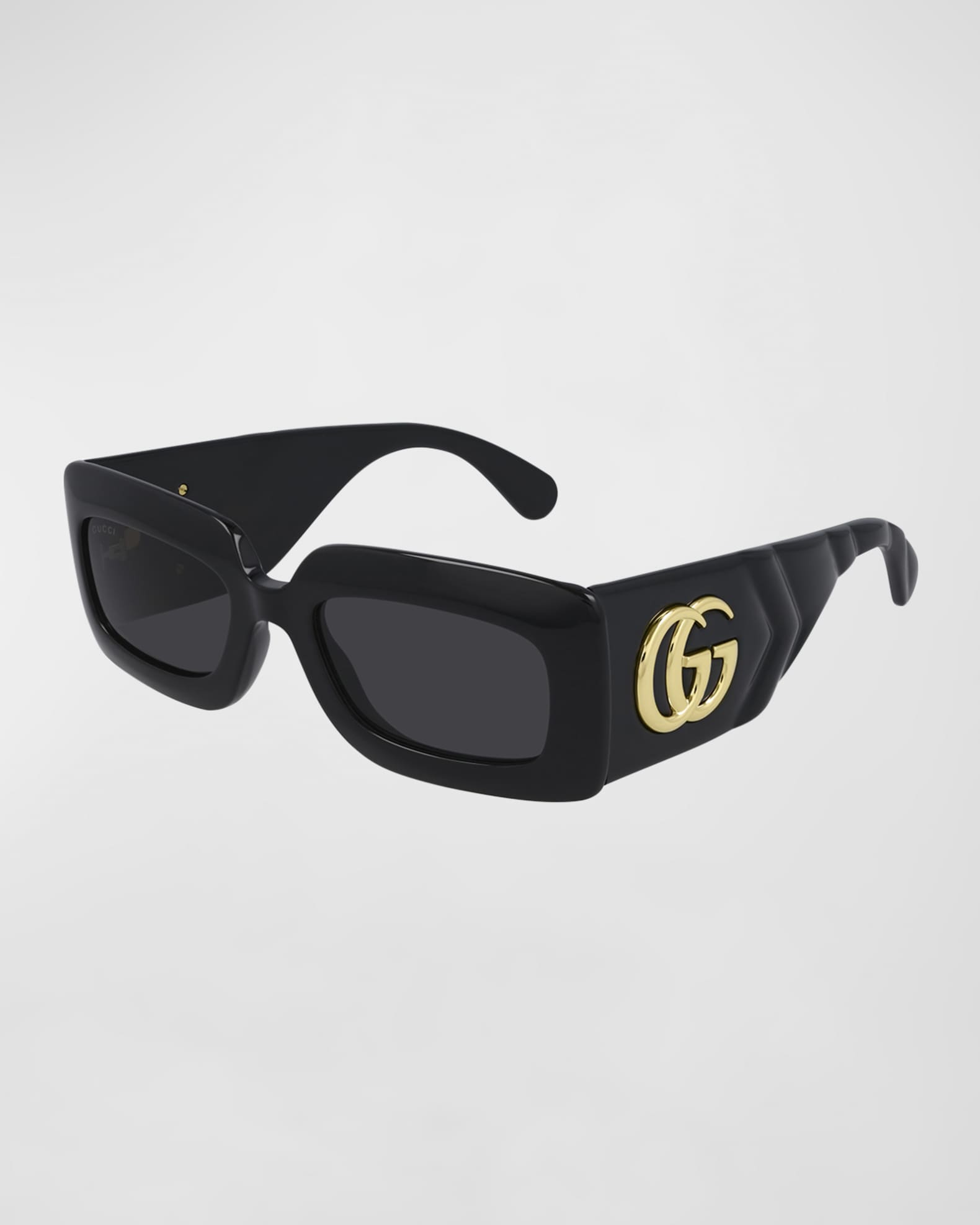 Gucci Oversized Cat Eye Sunglasses with Gold Frame