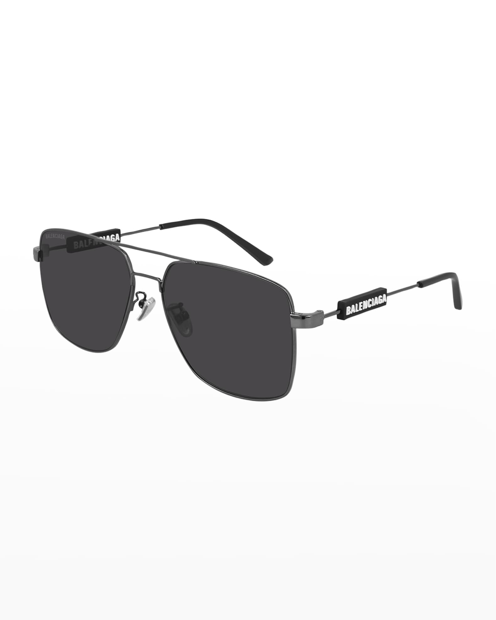 Balenciaga Men's BB0116SA Aviator Sunglasses Neiman Marcus