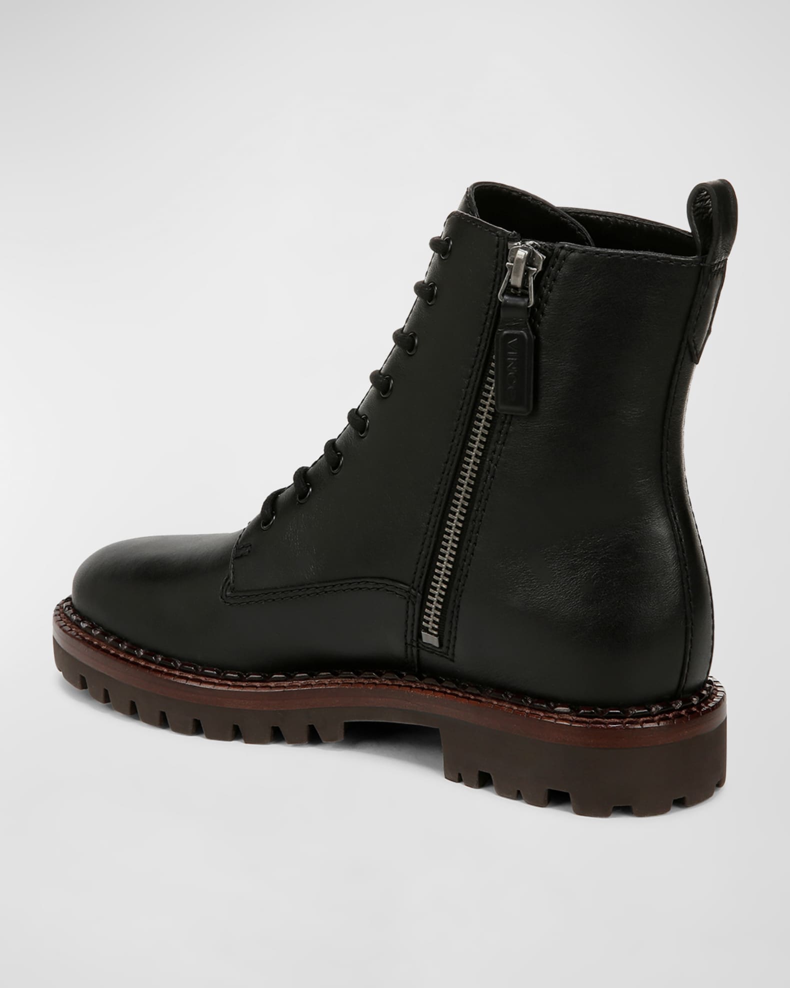 Vince Cabria Lug Sole Leather Water Repellant Combat Boots Neiman Marcus