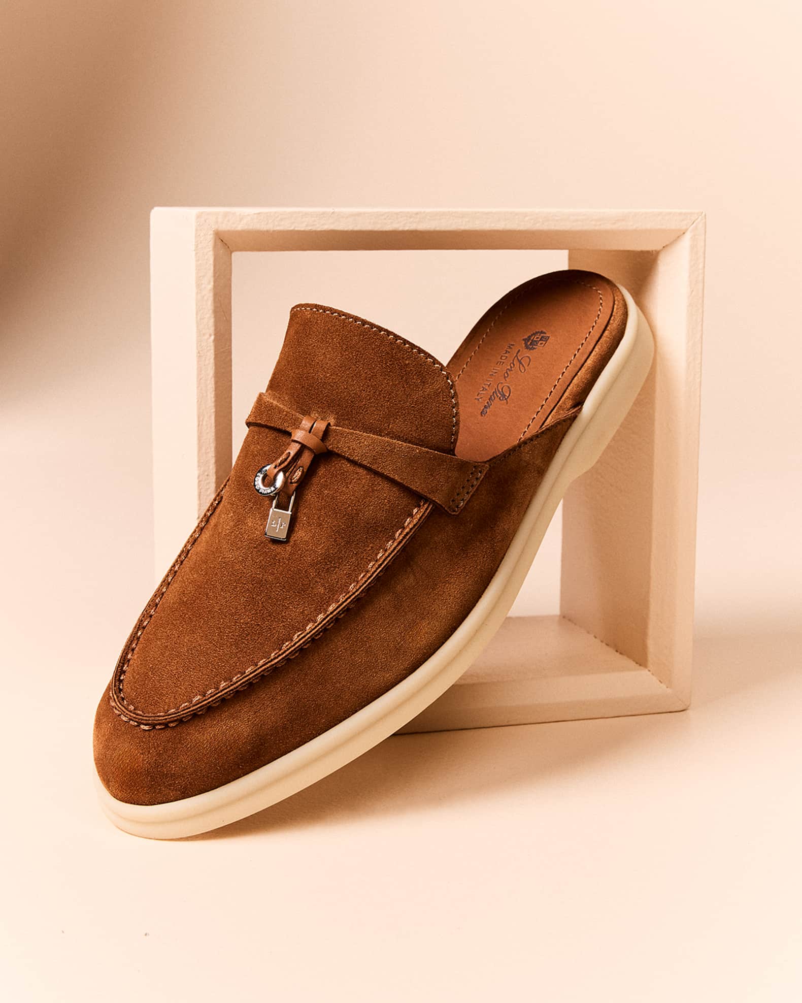 Suede mule loafers clearance