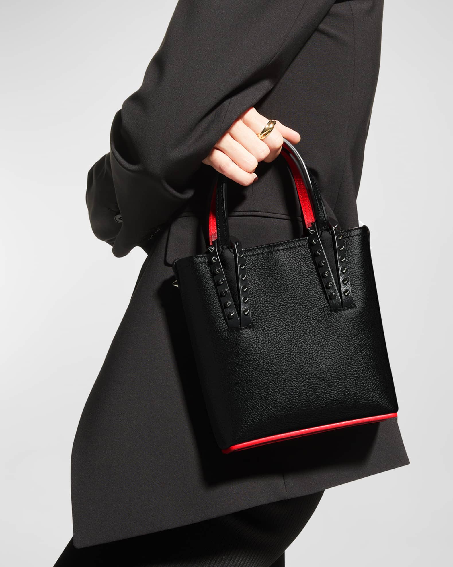 Cabata N/S Mini Tote in Grained Leather 1