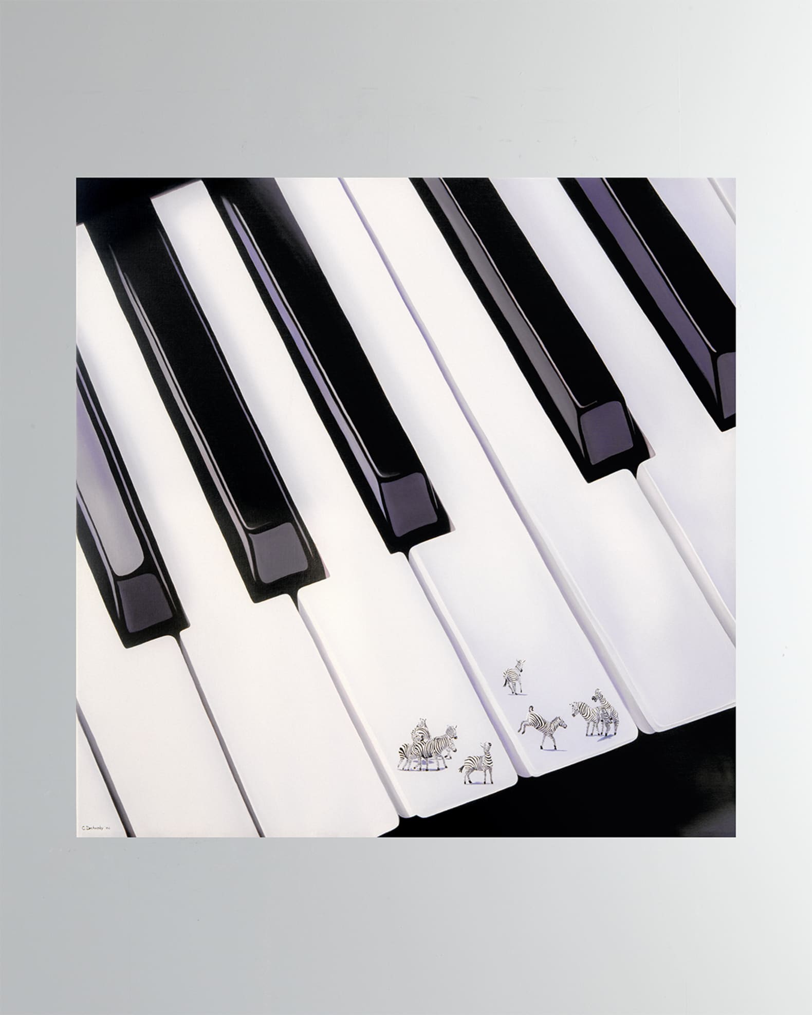 "Piano et Zebres" Fine Art Print 0