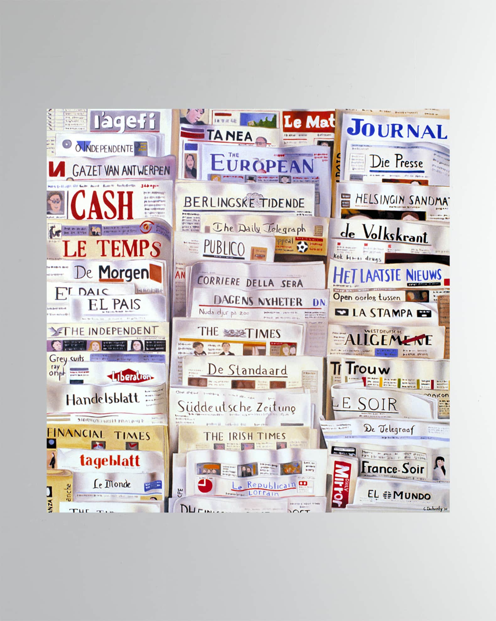 "Newspapers" Fine Art Print 0