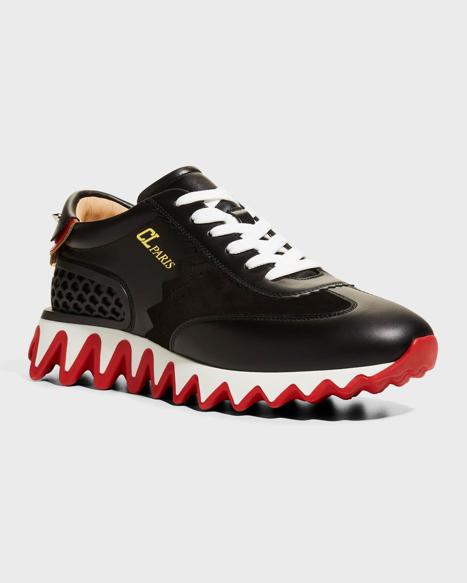 Christian Louboutin Loubishark Donna Leather Red Sole Runner