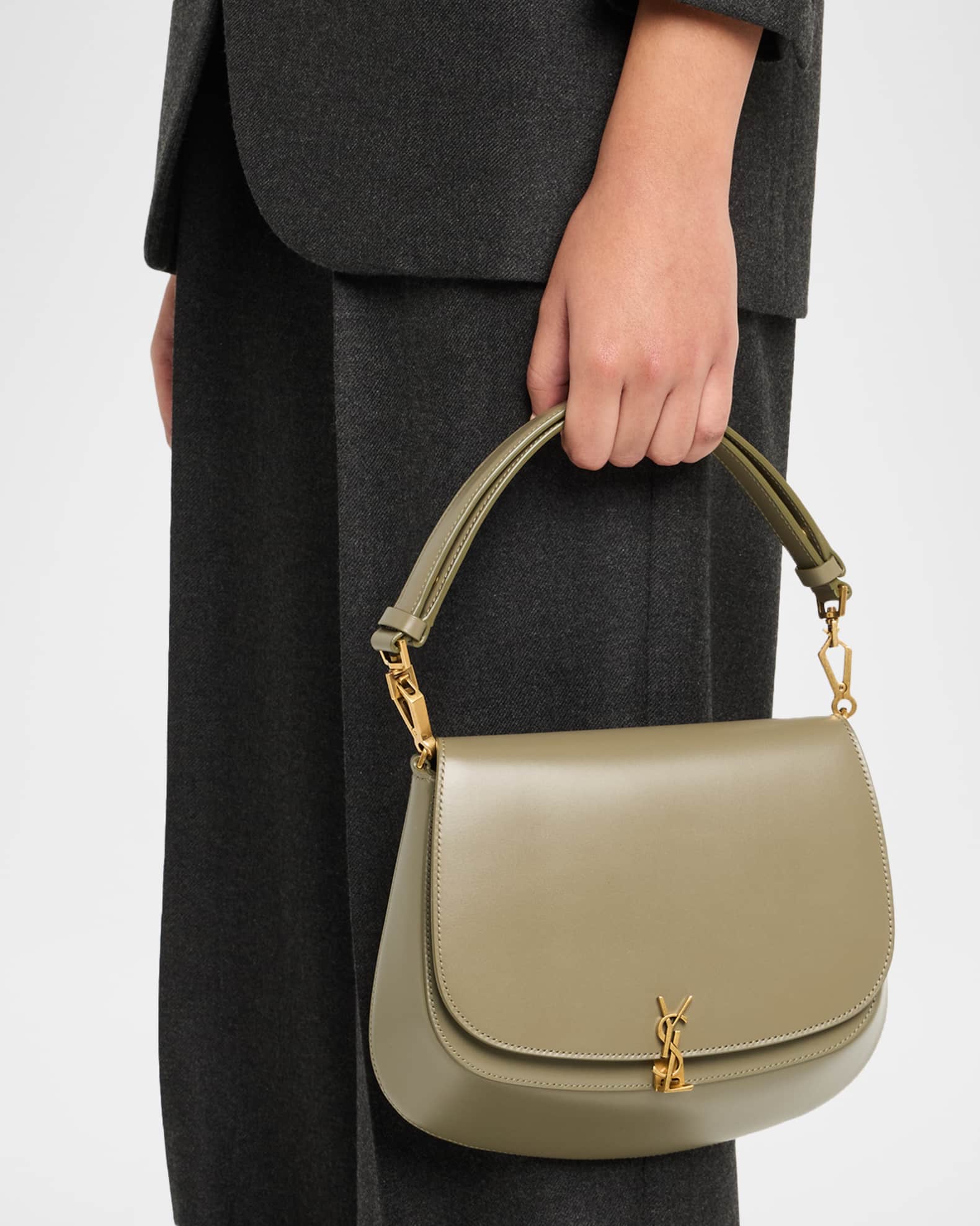 YSL Monogram Phone Holder Crossbody Bag in Leather 1