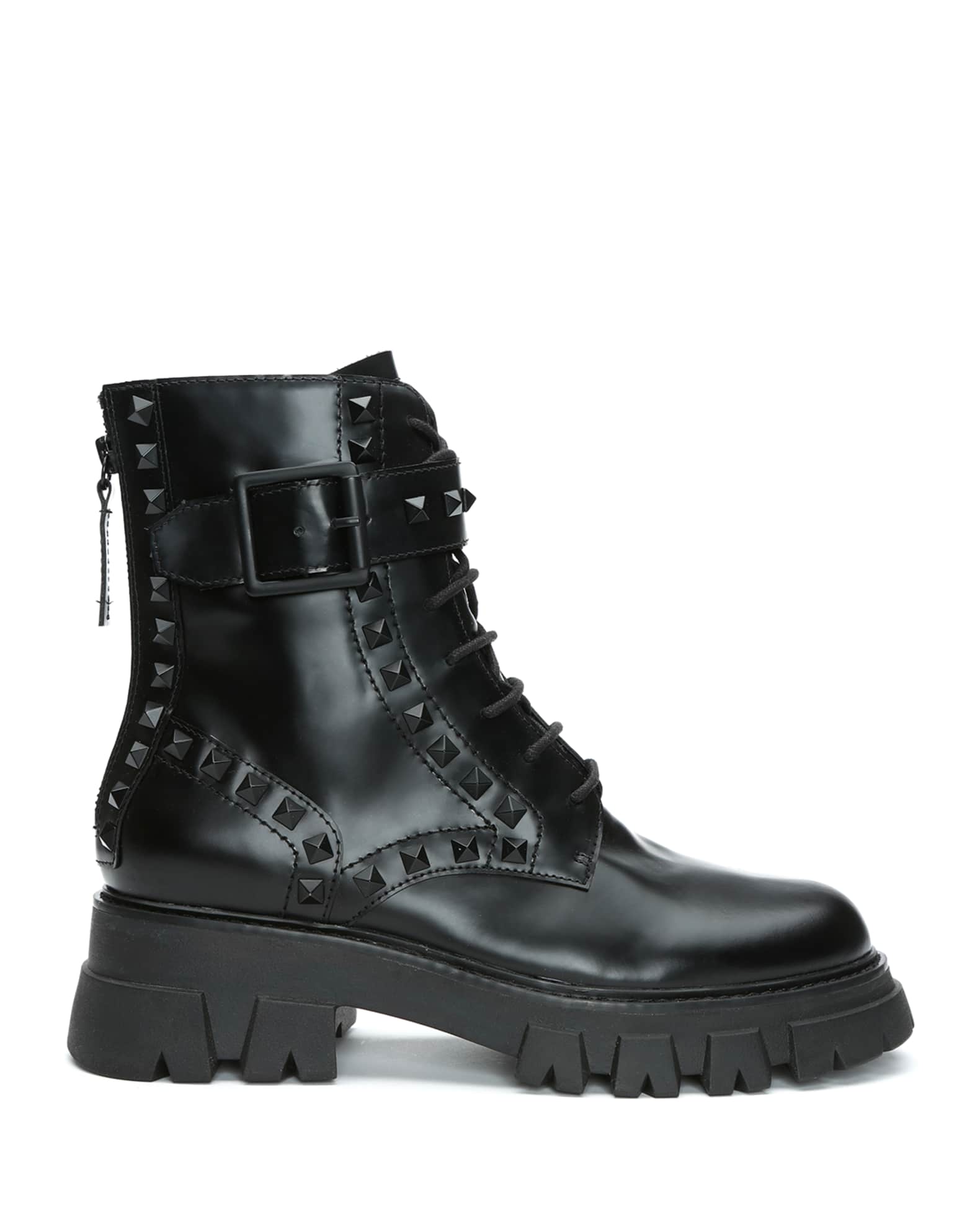 Ash lewis spike buckle combat boots clearance