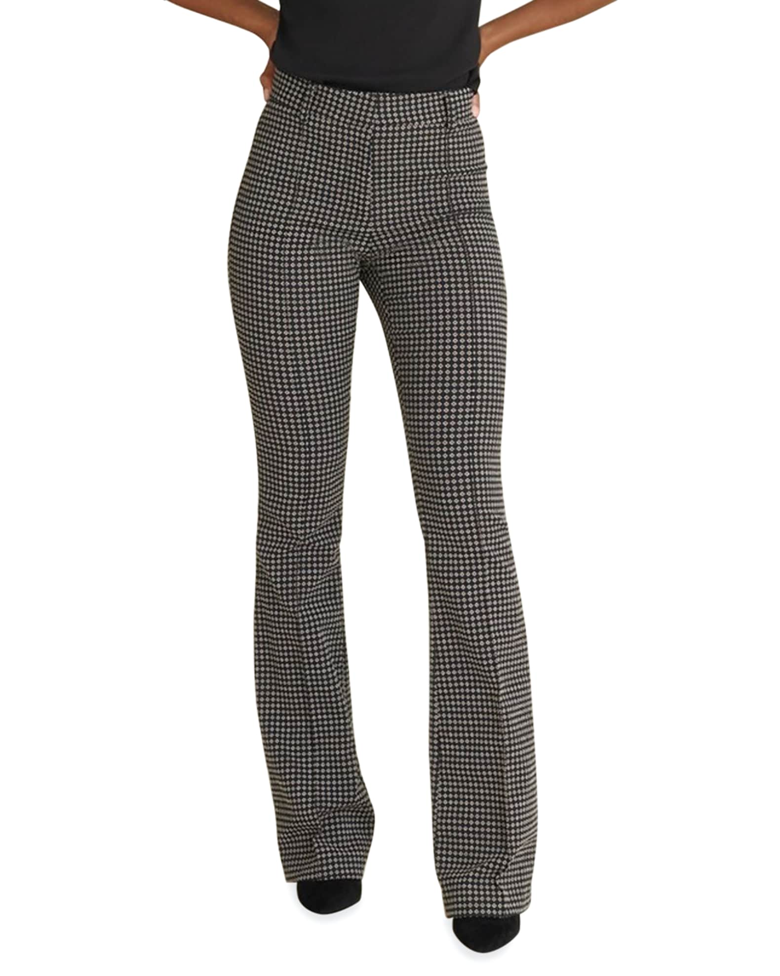 Veronica Beard Hibiscus Flare-Leg Pants | Neiman Marcus