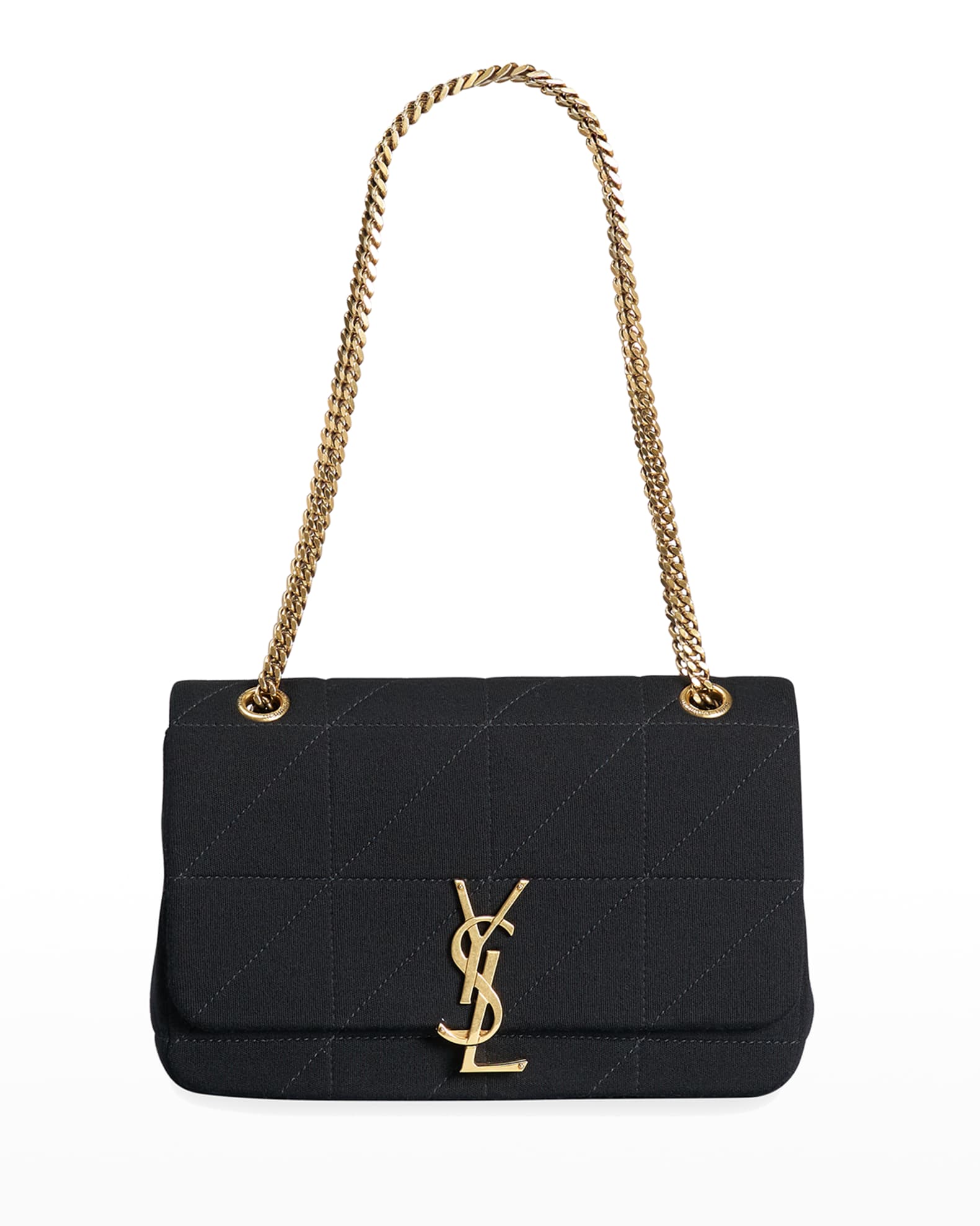 Saint Laurent Jamie Medium Jersey Wool Patchwork Shoulder Bag | Neiman ...