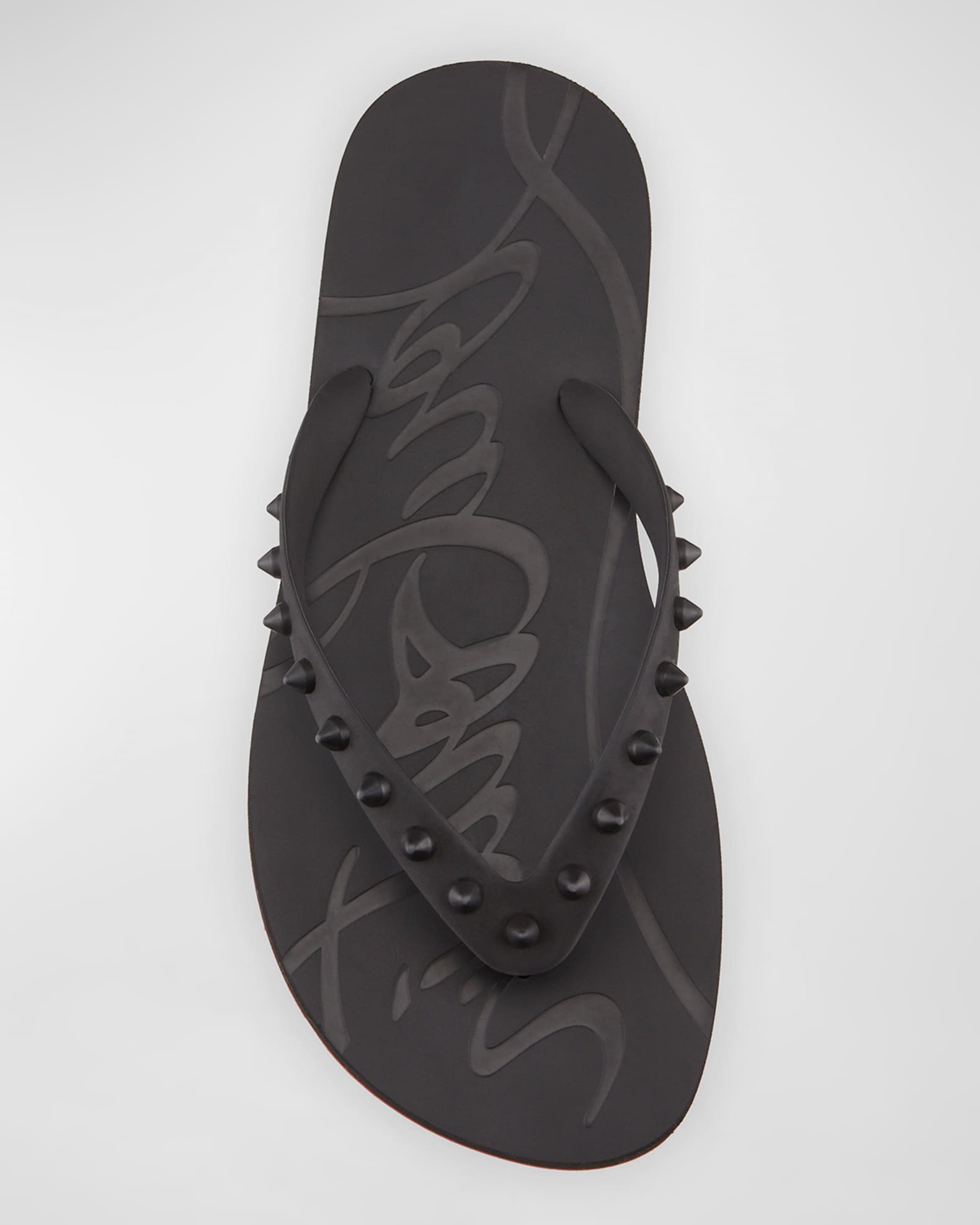 Loubi Flip spiked rubber flip flops