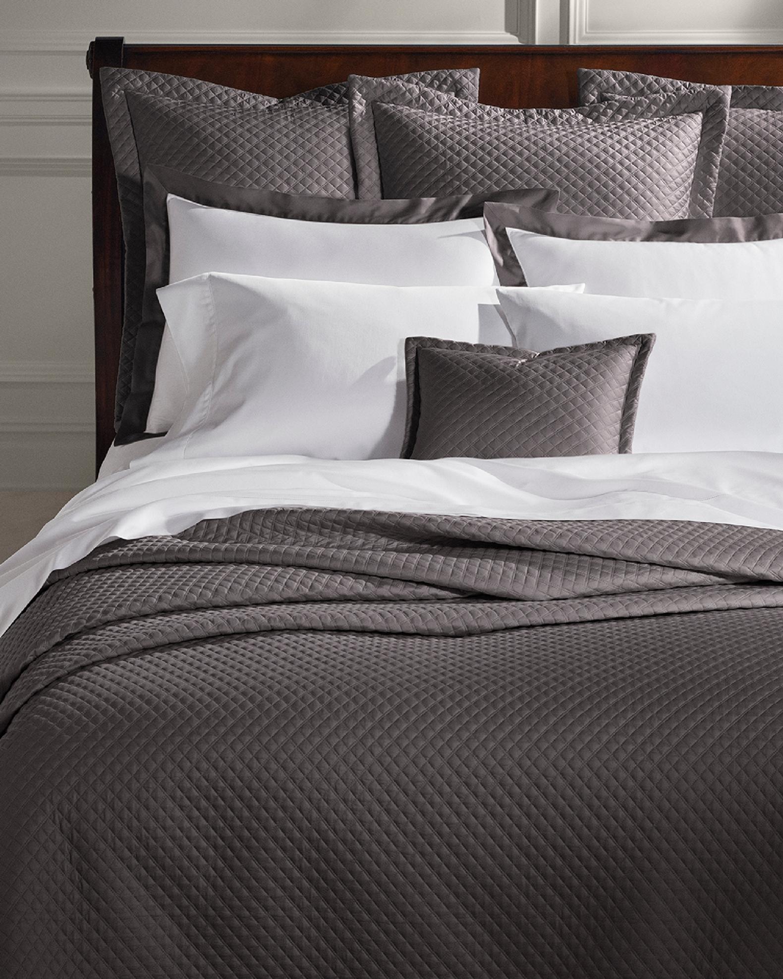 Ralph Lauren Home Quilted Sateen Argyle Quilt, KING | Neiman Marcus