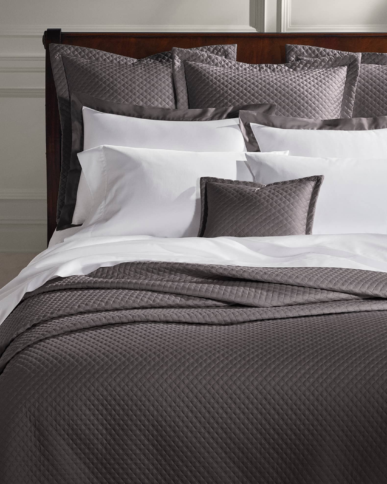 Quilted Sateen Argyle Pillow 1