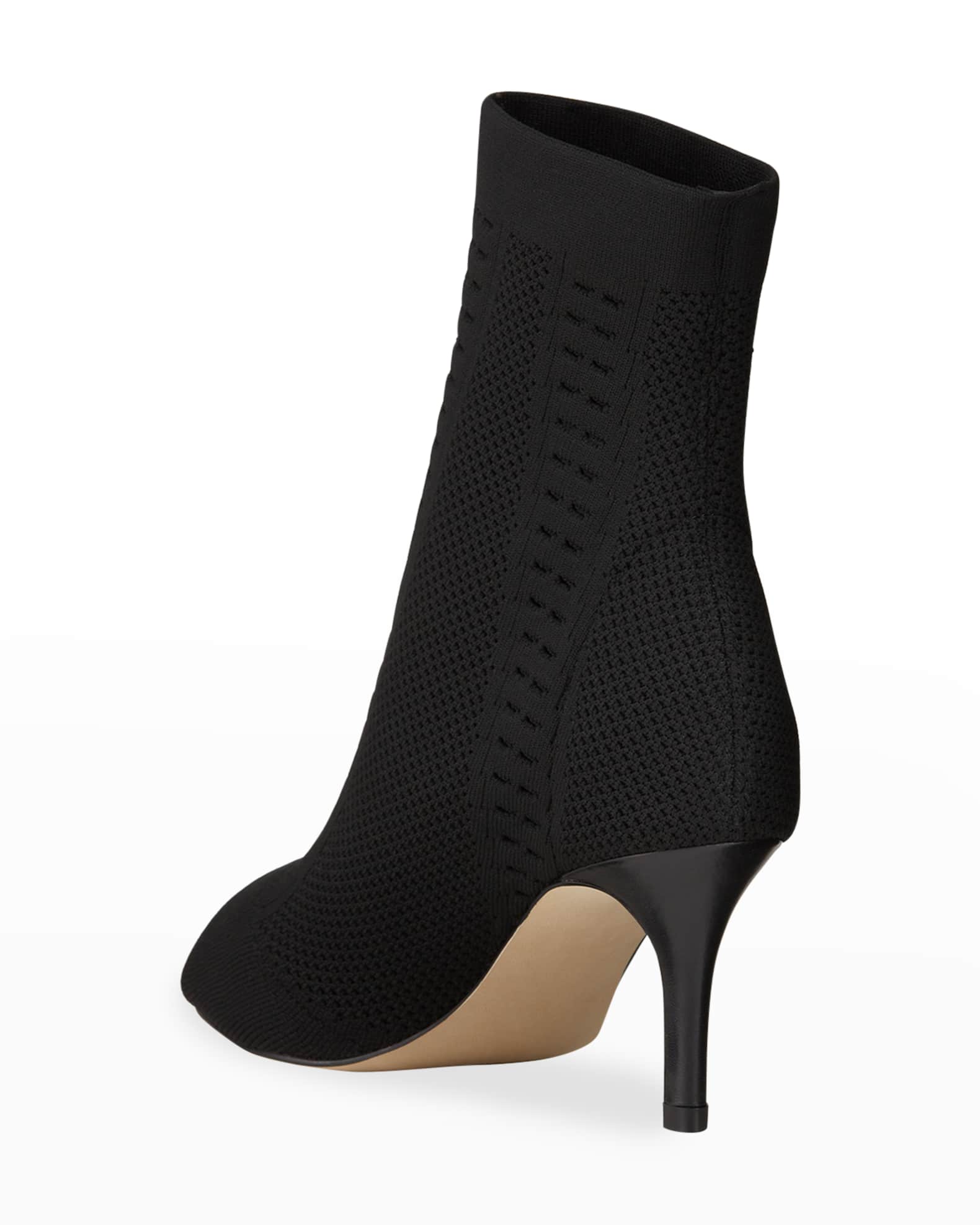 Allegra James Lina Knit PeepToe Sock Booties Neiman Marcus