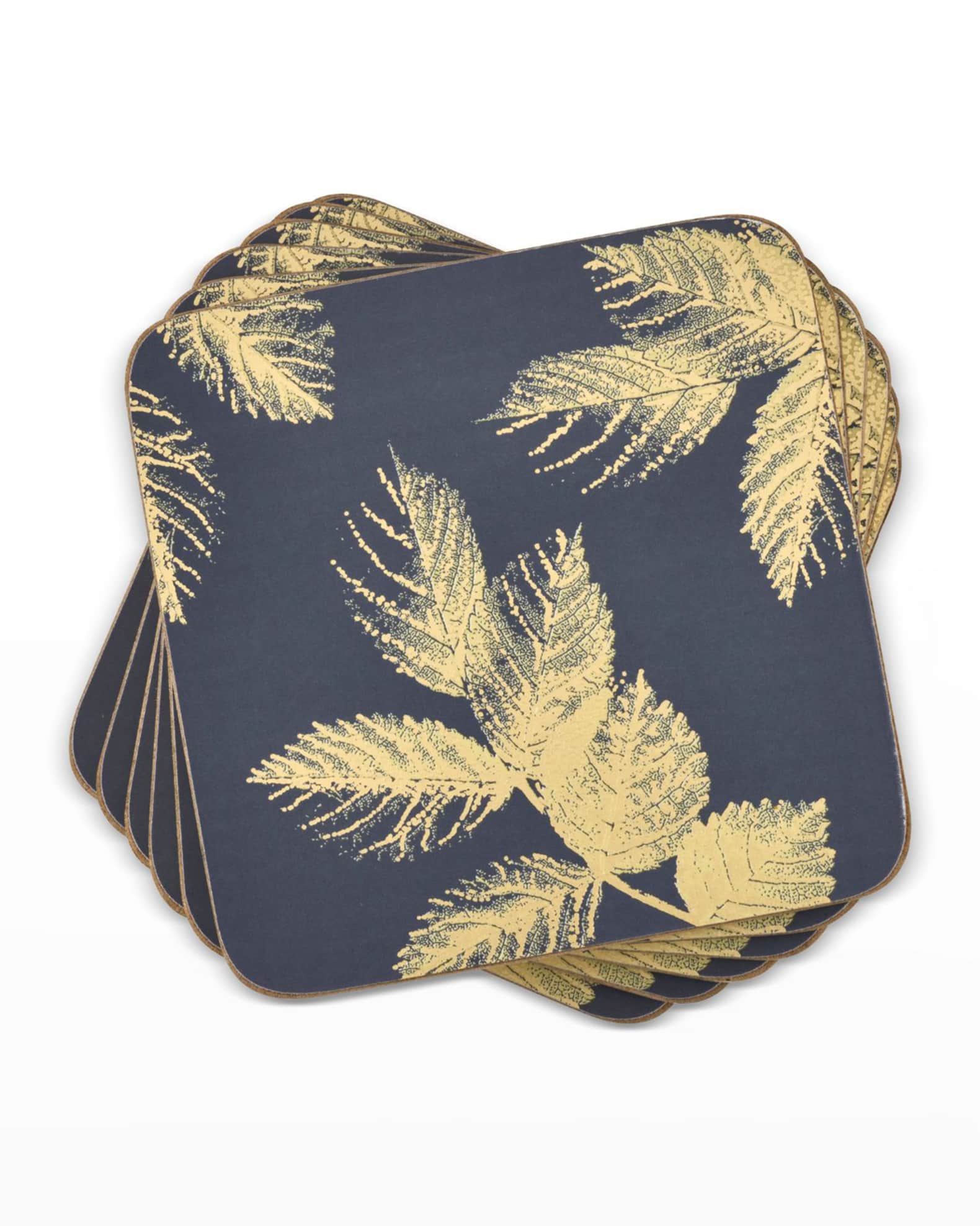 Sara Miller Sara Miller Etched Leaves Coasters, Set of 6 Neiman Marcus