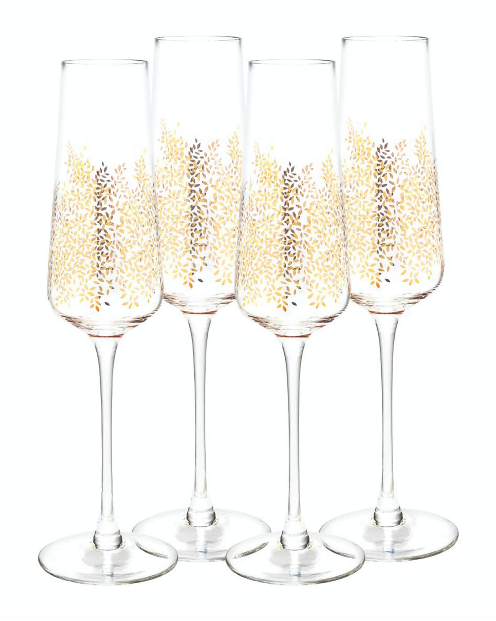 Portmeirion Sara Miller Champagne Flutes, Set of 4 Neiman Marcus