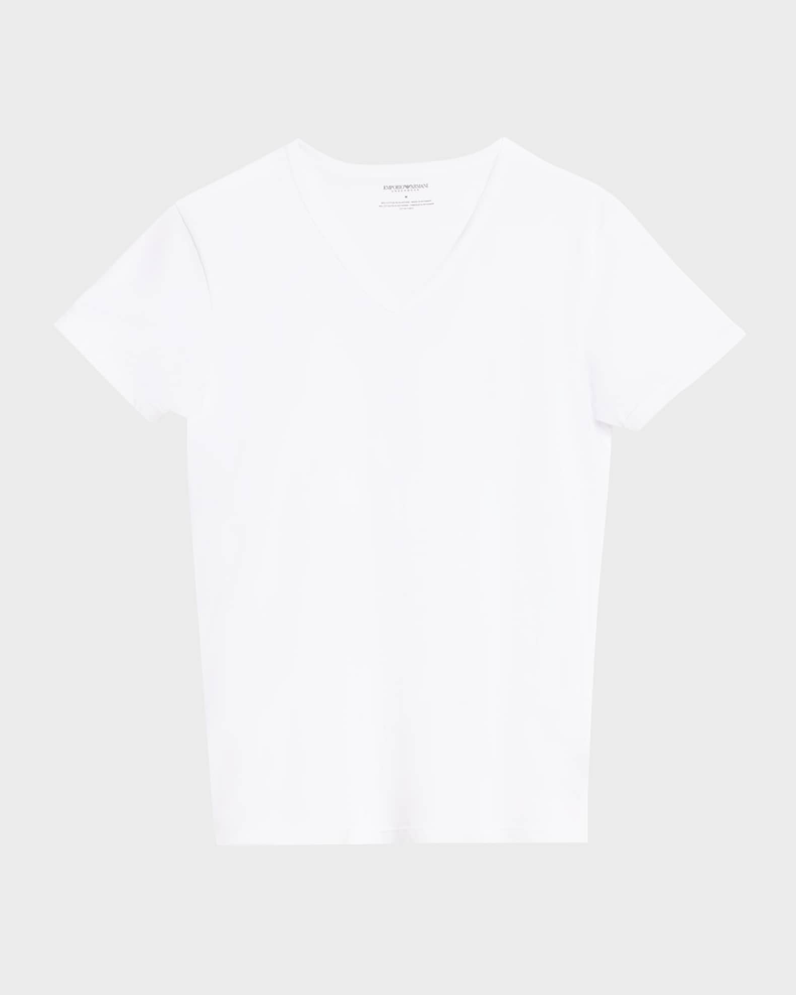Men s Embroidered Logo V Neck T Shirt