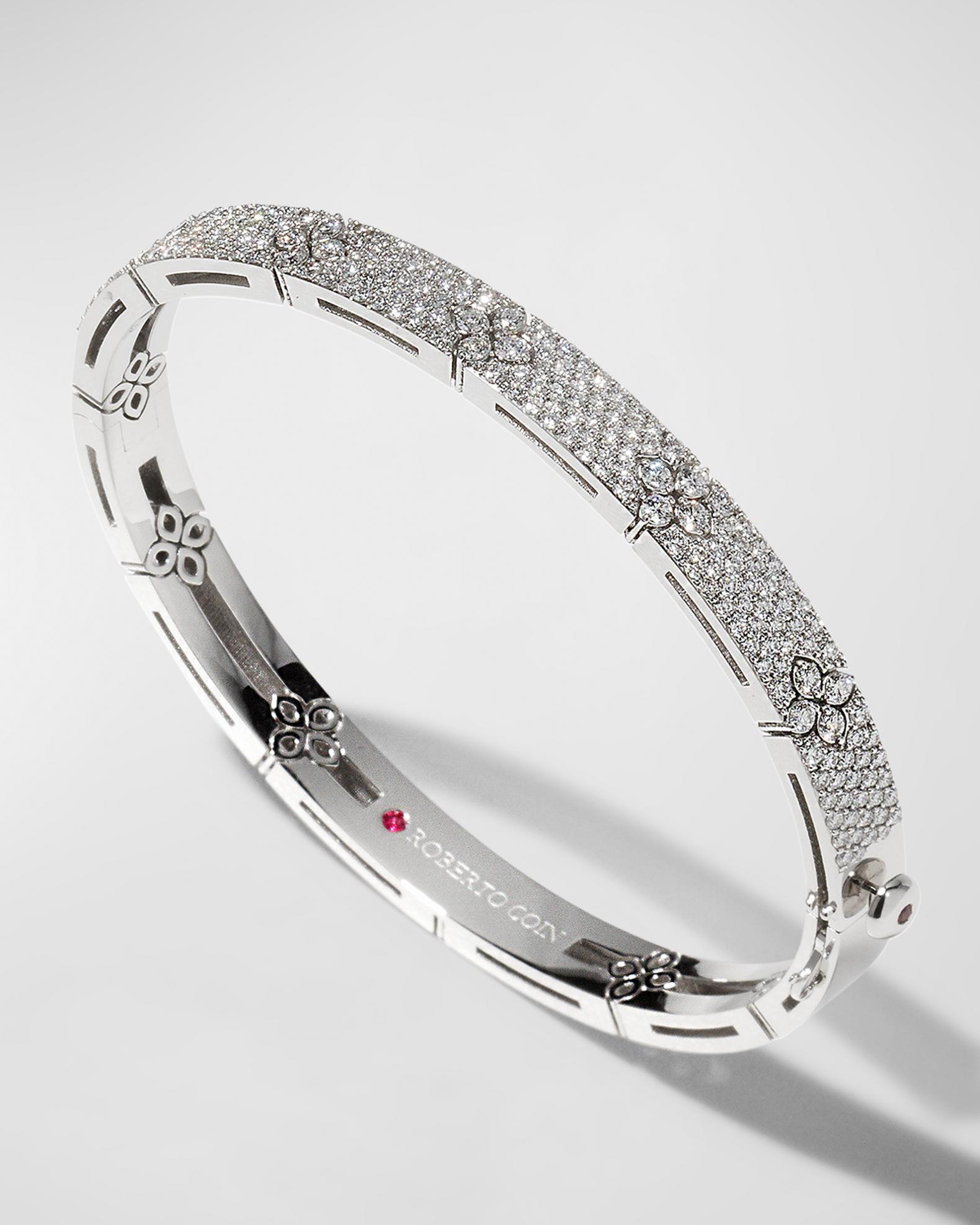 Bracelet Roberto Coin L'amour à Vérone - Or Gris Et Diamants, Occasion