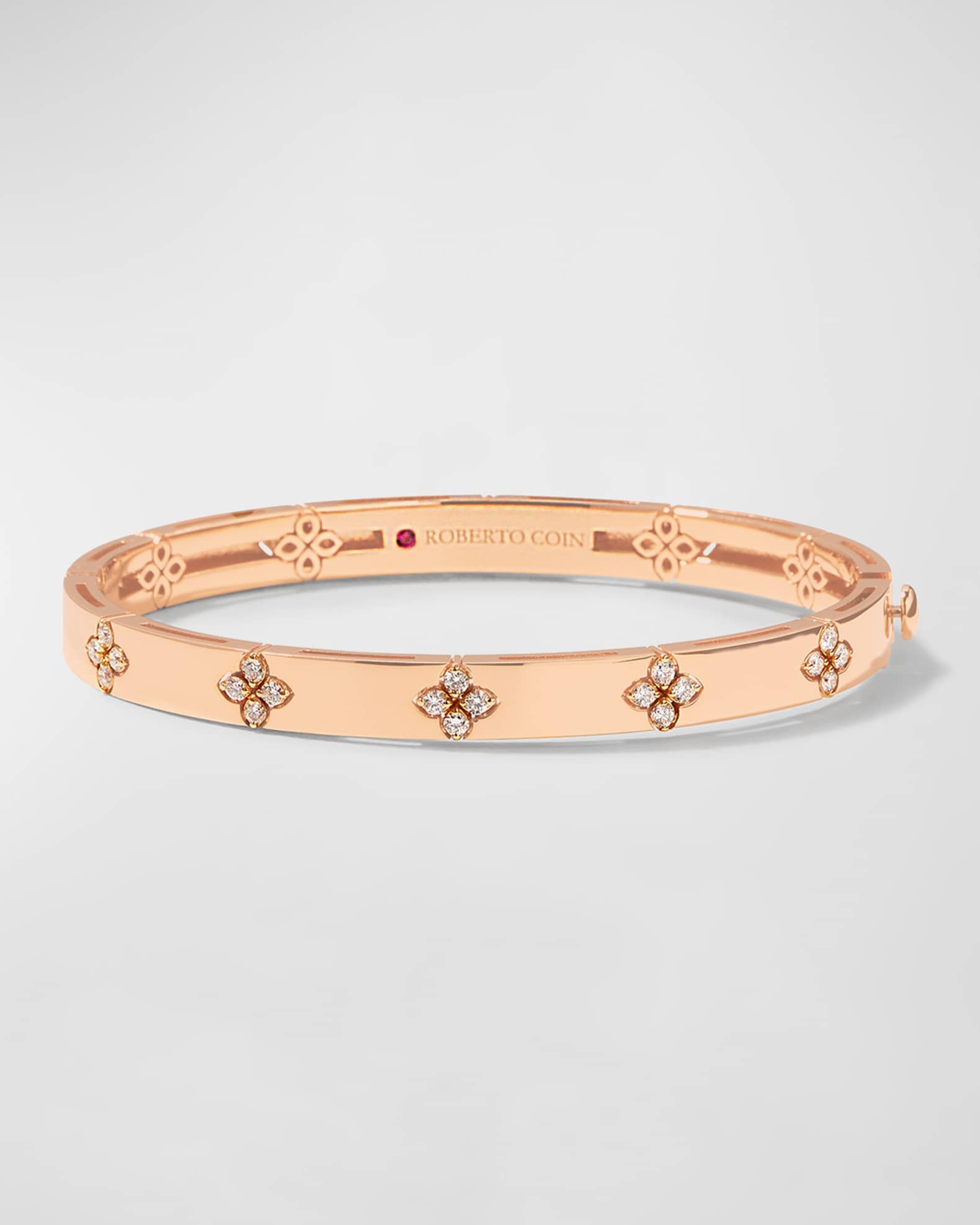 Roberto Coin 18k Rose Gold Love in Verona Diamond Bangle, 48 x 58 mm