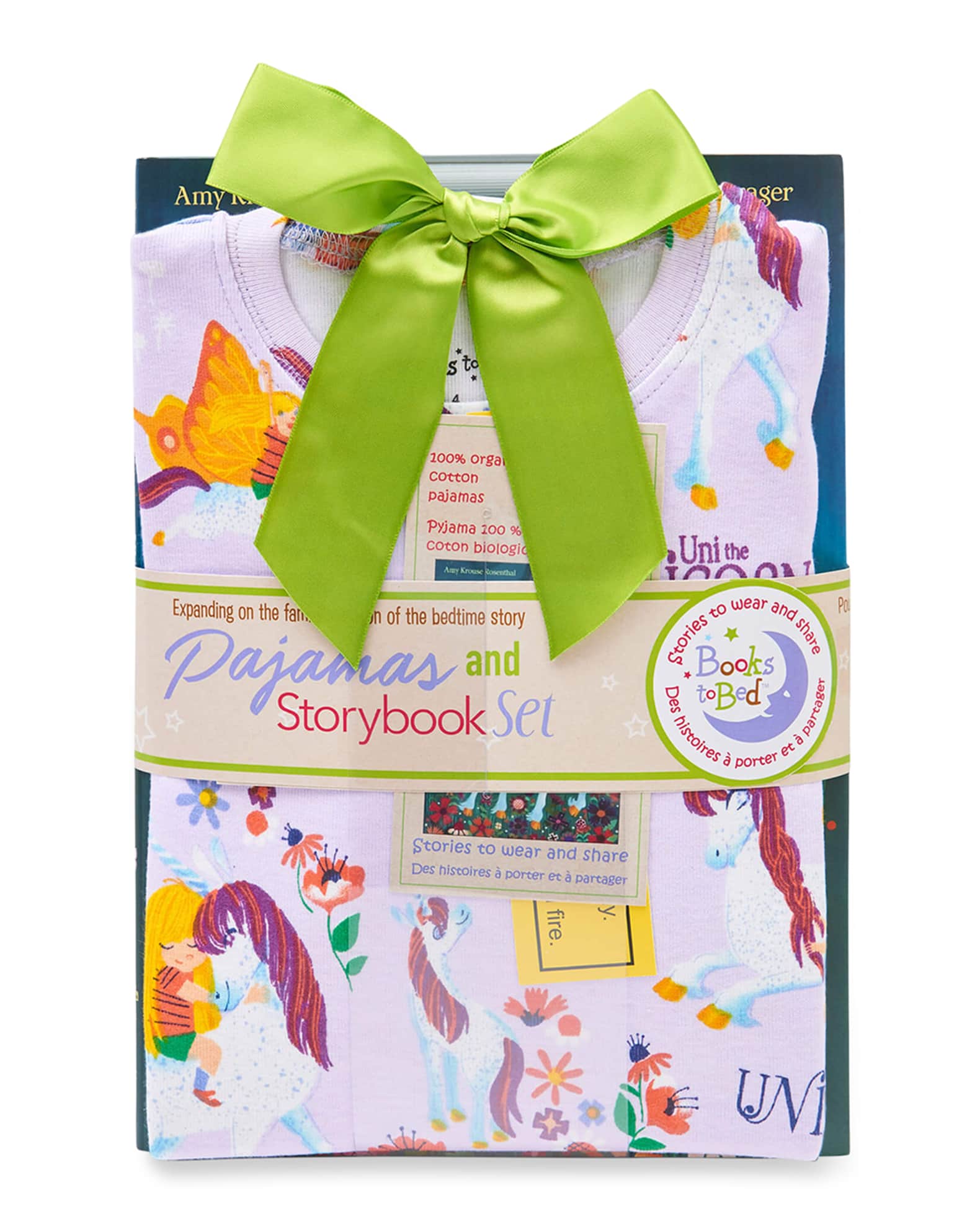Books To Bed Kid s Uni the Unicorn Pajama Book Gift Set Size 2