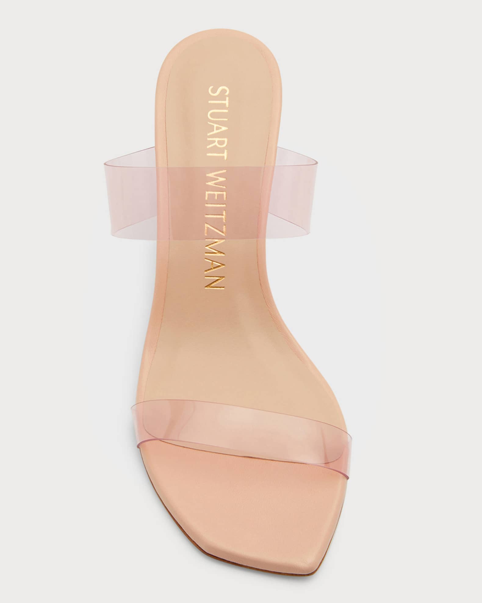 Stuart Weitzman Kristal Clear Slide Sandals Neiman Marcus