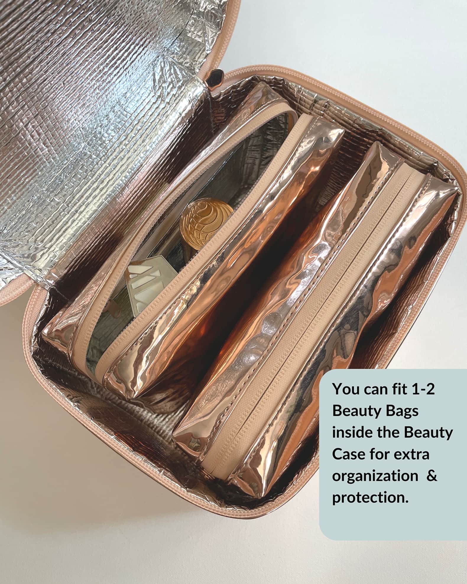Neiman Marcus black weave gold hardware pouch makeup bag pencil