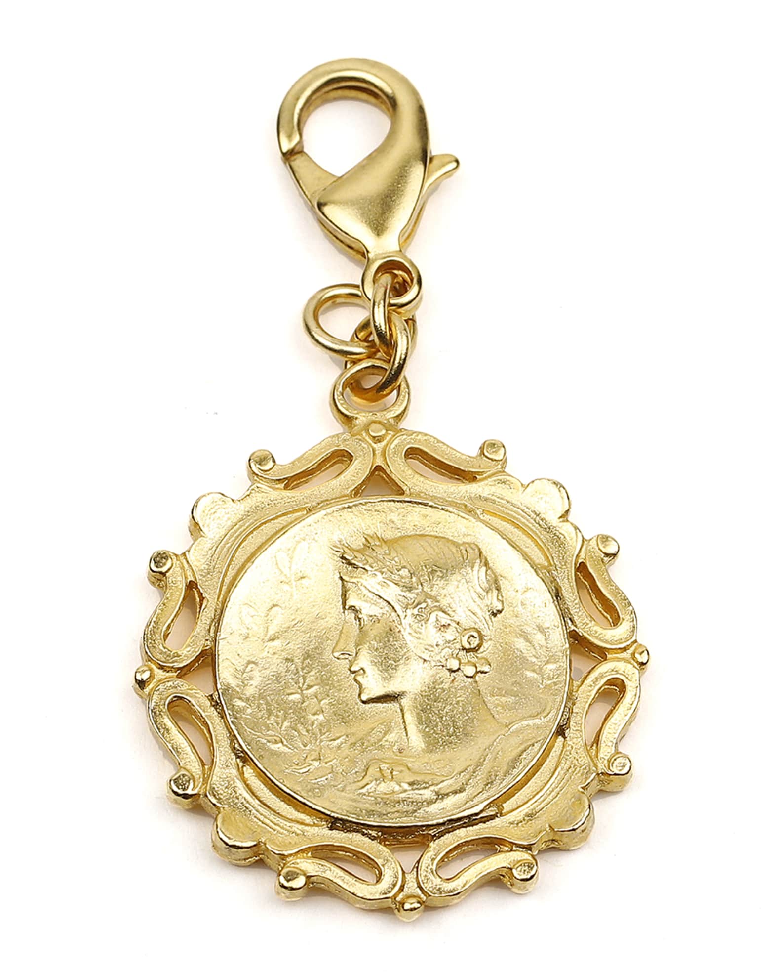 Roman Coin Chain Locket Charm 0