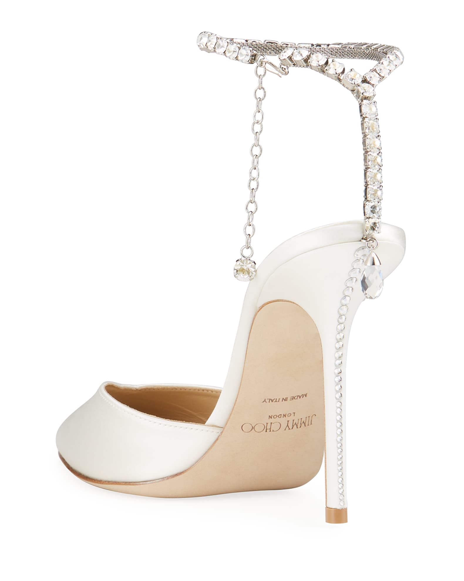 Jimmy choo crystal charm 100mm bridal pumps Clearance