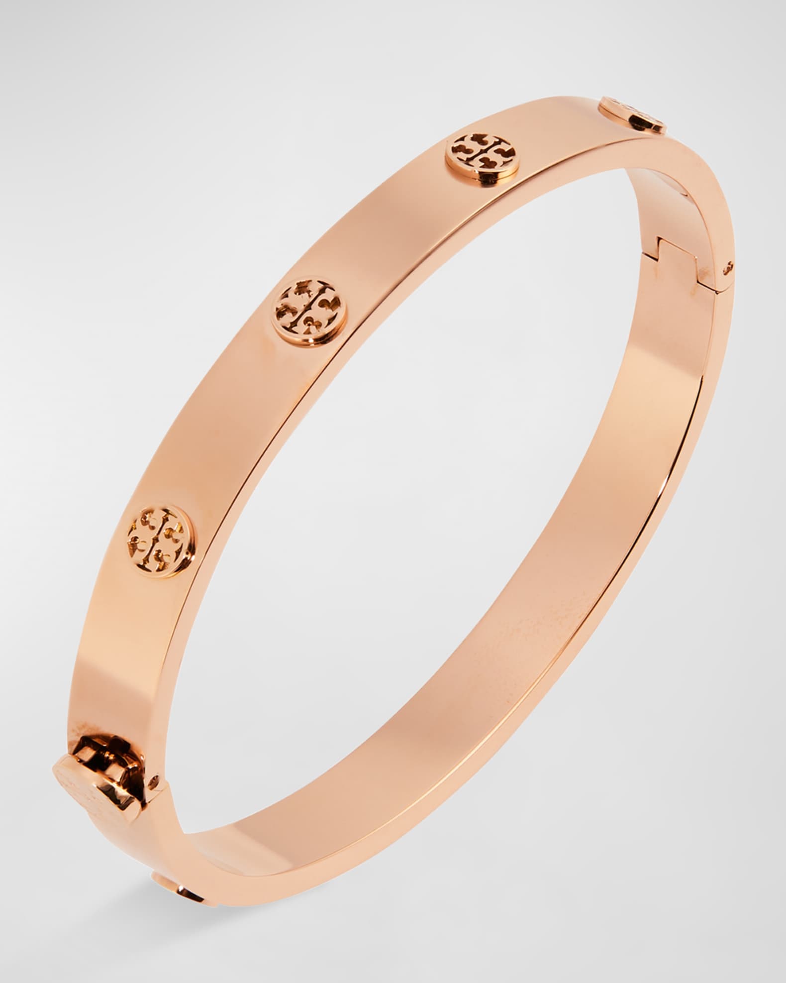 Tory Burch Miller Stud Hinge Bracelet Rose Gold