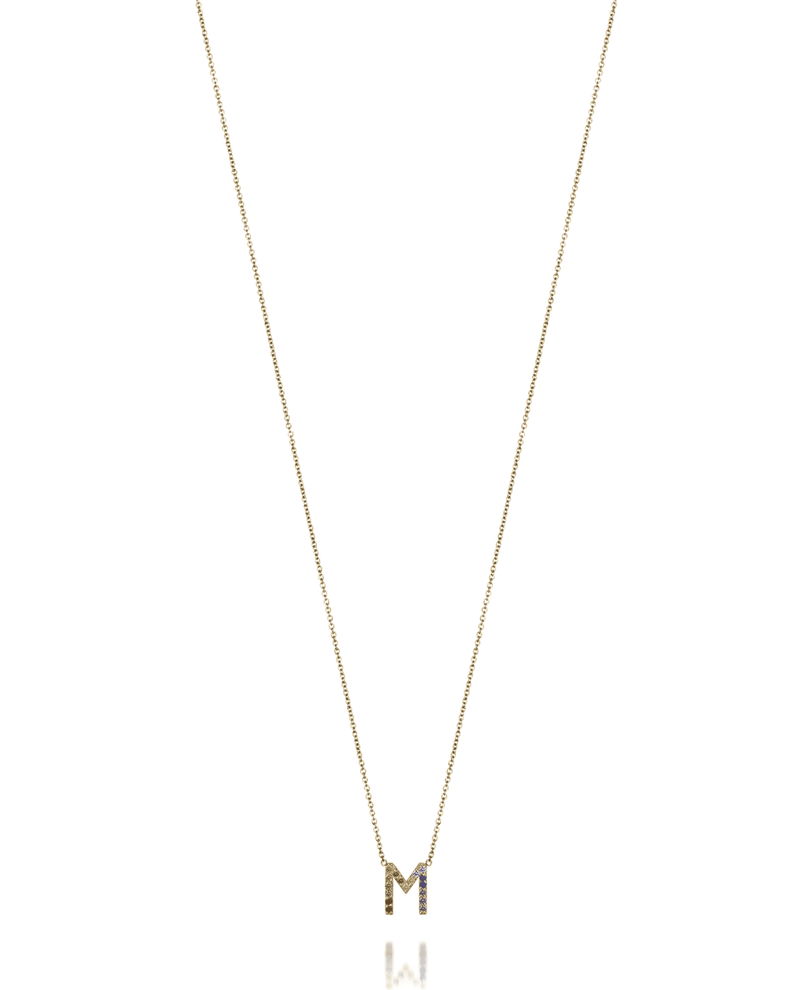 Sarah Chloe Amelia 14k Gold Rainbow Initial Pendant Necklace