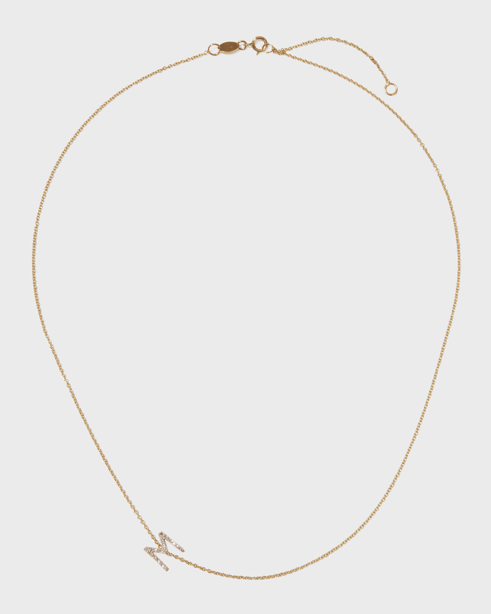 Diamond Asymmetrical Initial Necklace 0