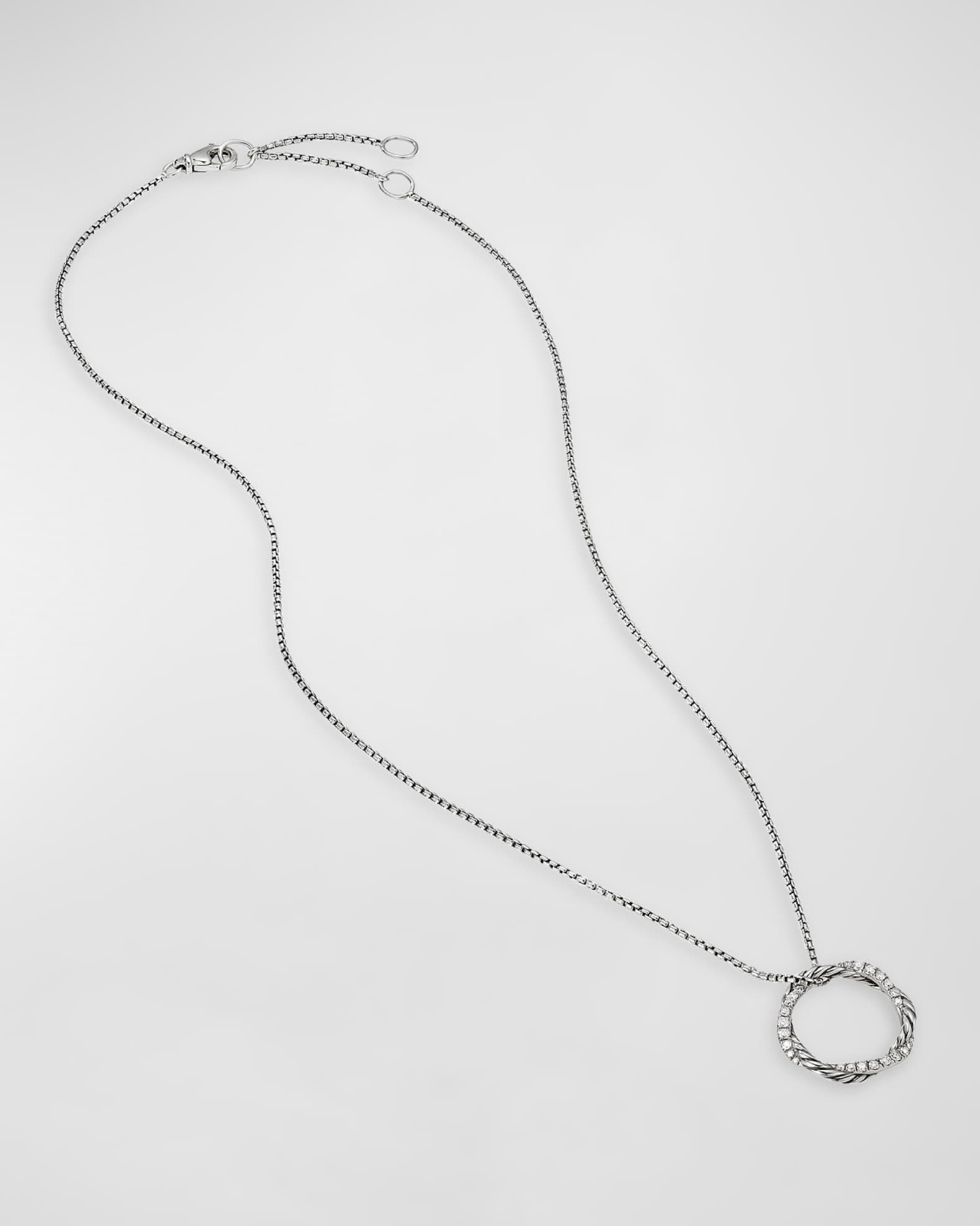 Petite Pave Infinity Pendant Necklace with Diamonds 1