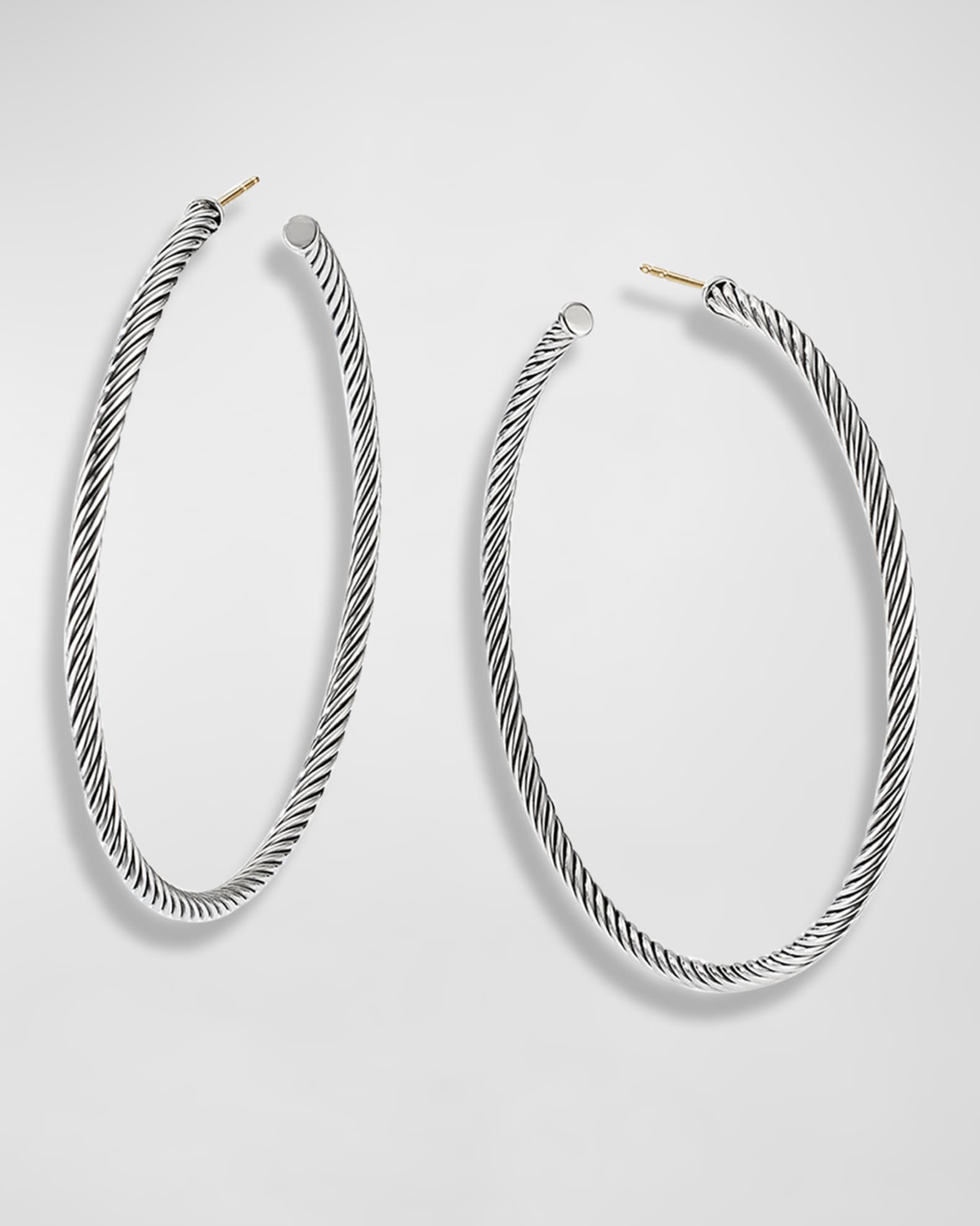 David Yurman Sculpted Cable Hoop Earrings | Neiman Marcus
