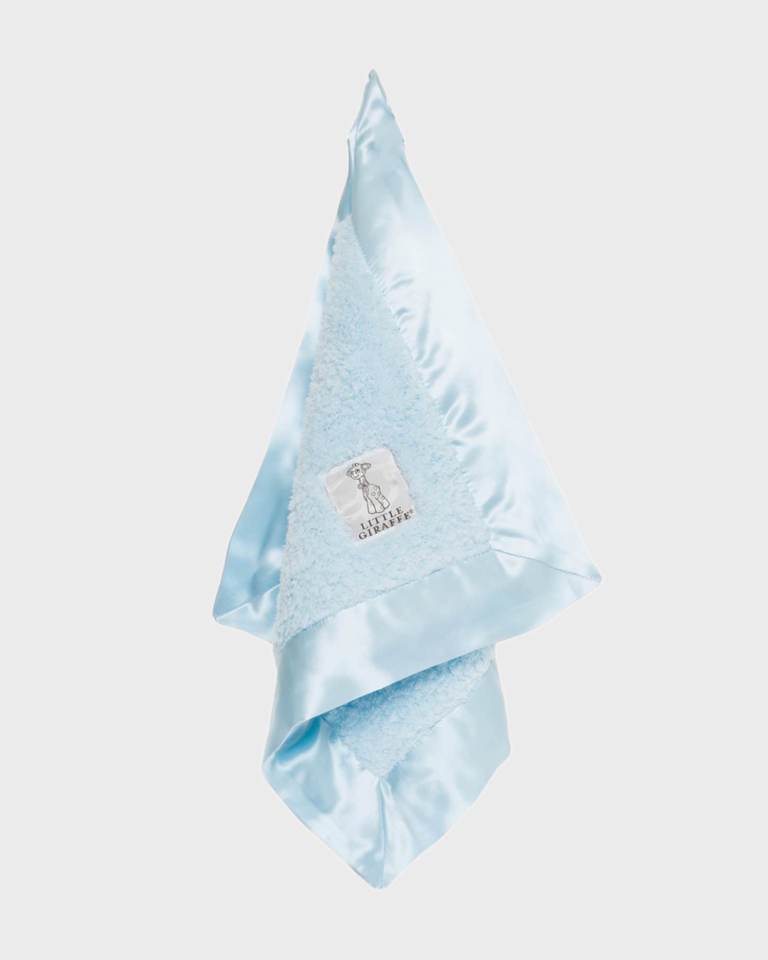 Little Giraffe Chenille Solid Plush Baby Blanket w/ Satin Border