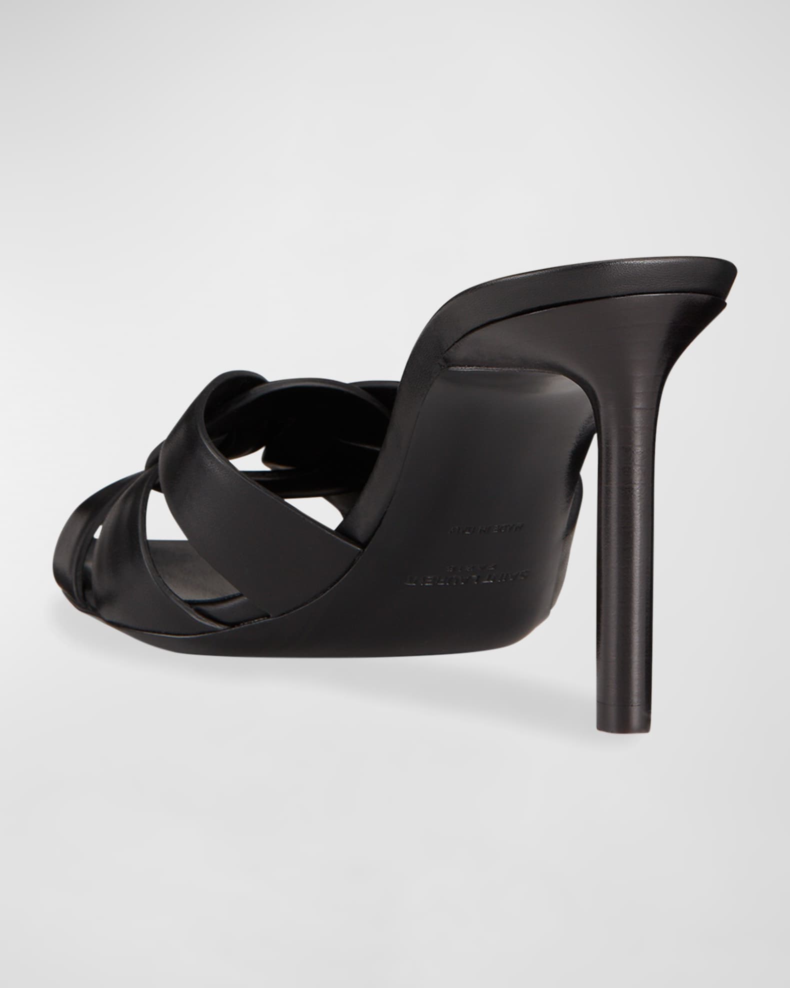 SL TRIBUTE WEDGE SANDALS SILVER CALFSKIN