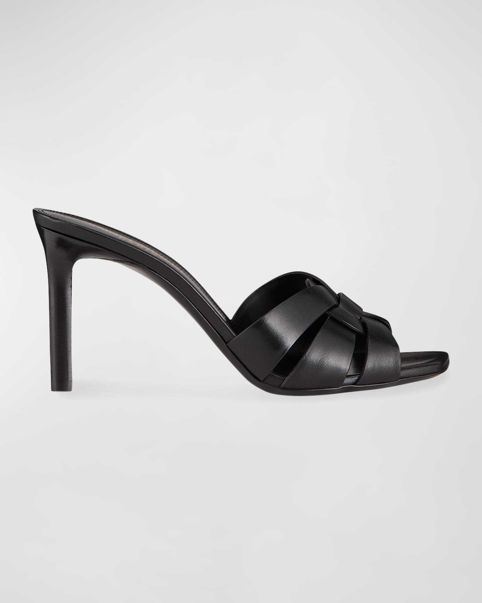 Tribute Woven Calfskin Stiletto Sandals