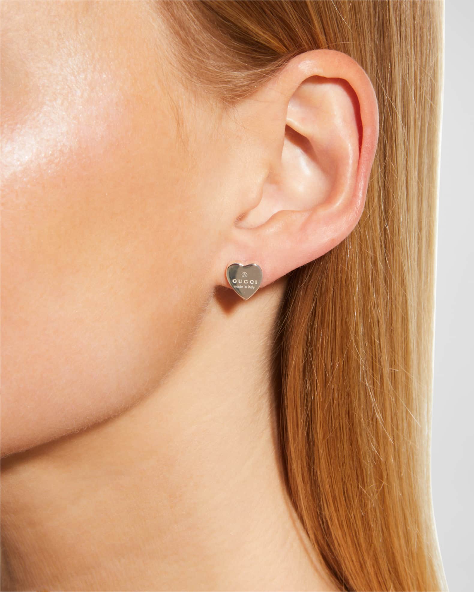 Gucci heart earrings studs on sale