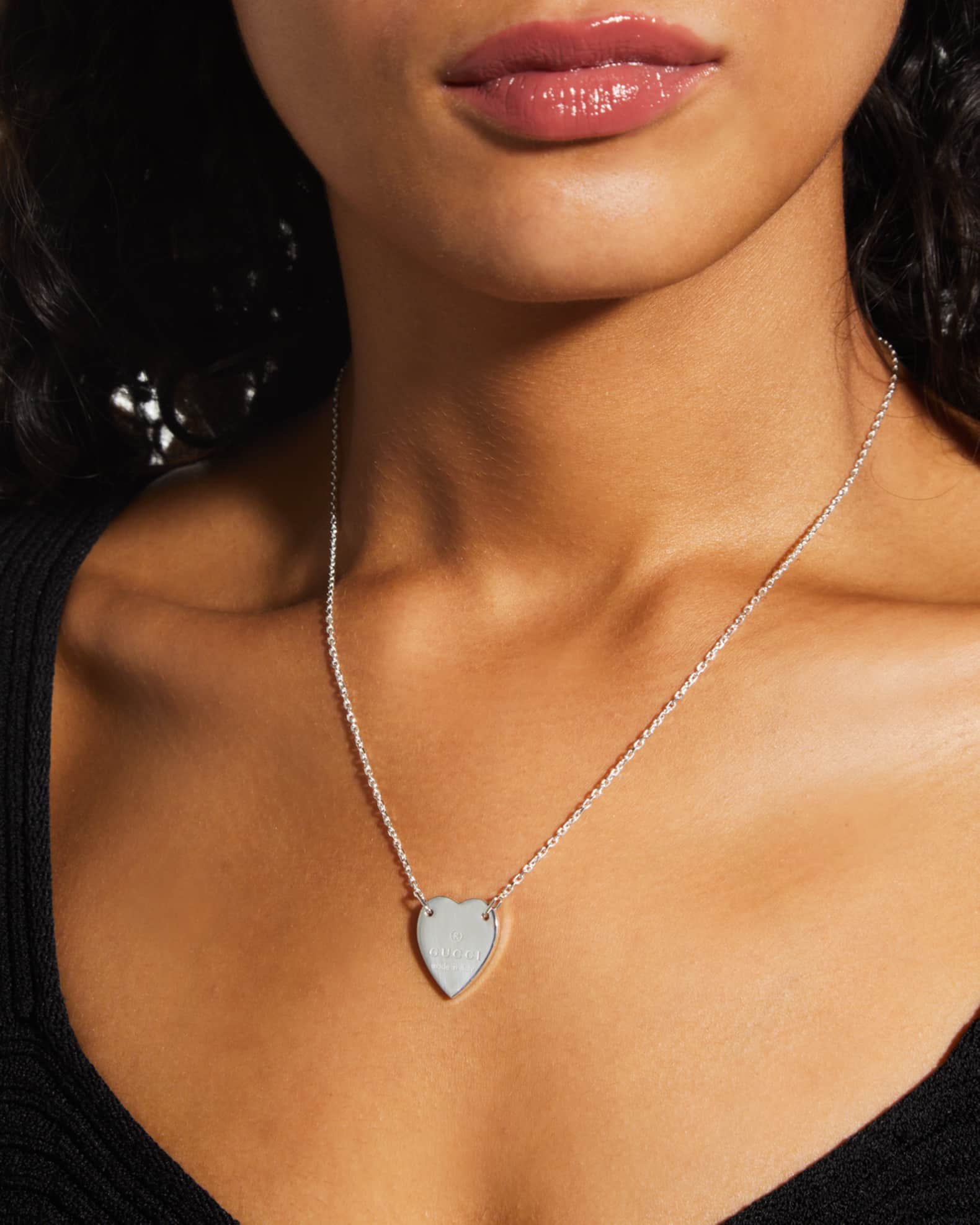 Gucci necklace with heart pendant hot sale