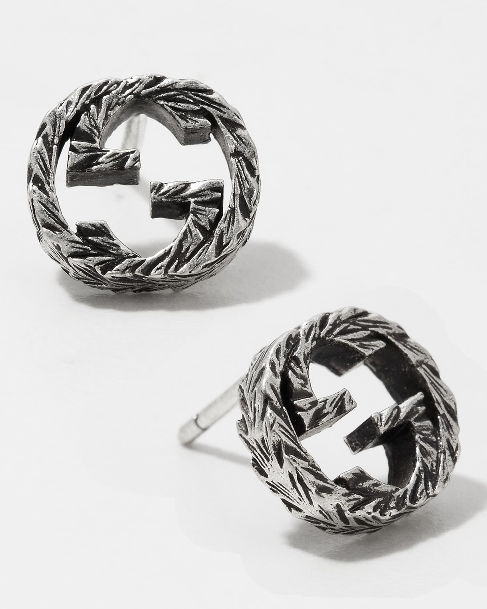 Silver Tone LV Iconic Stud Earrings