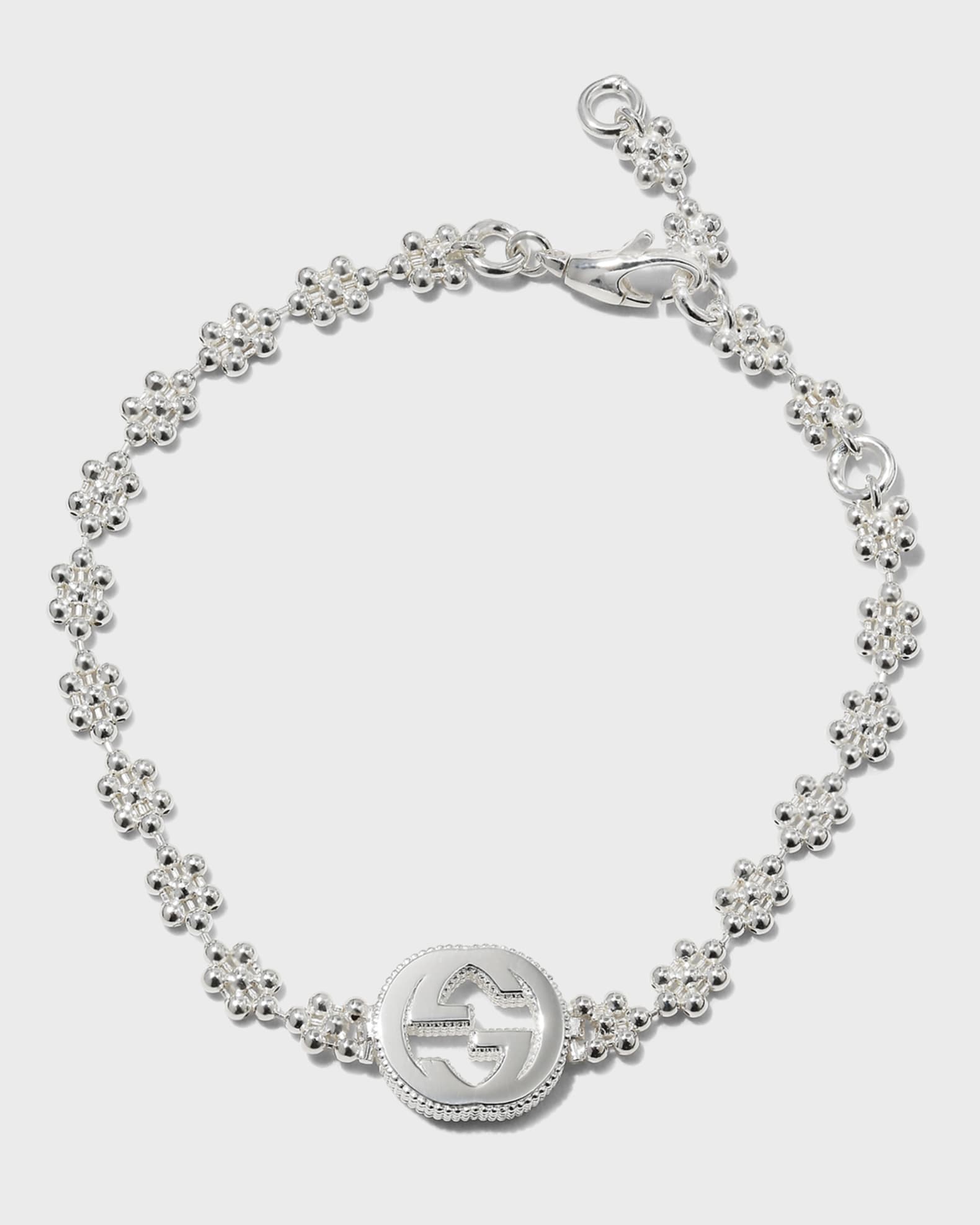 Interlocking g bracelet in silver discount